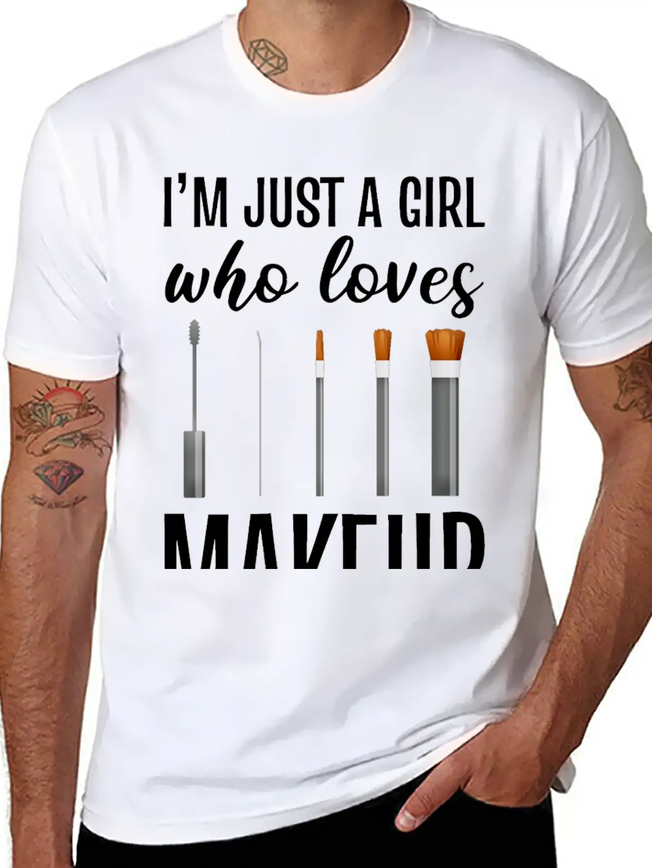 Girl Loves Makeup Artist Gift Essential Cotton Tee For Daily Outfits – Unisex Style
