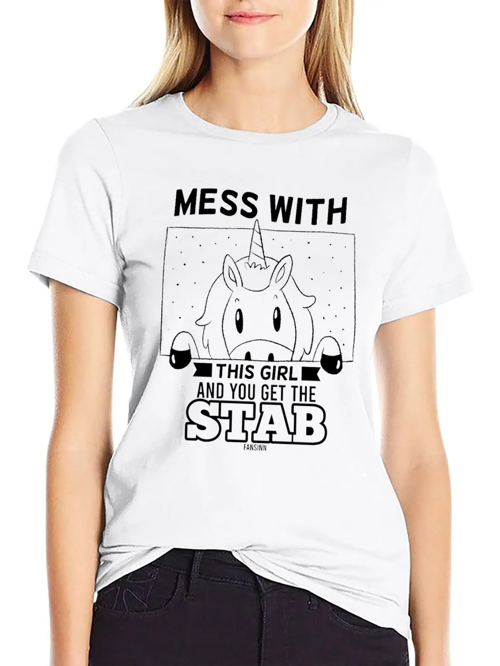 Girl Woman Unicorn Saying Unisex Casual T-Shirt – Clean Design For Daily Comfort