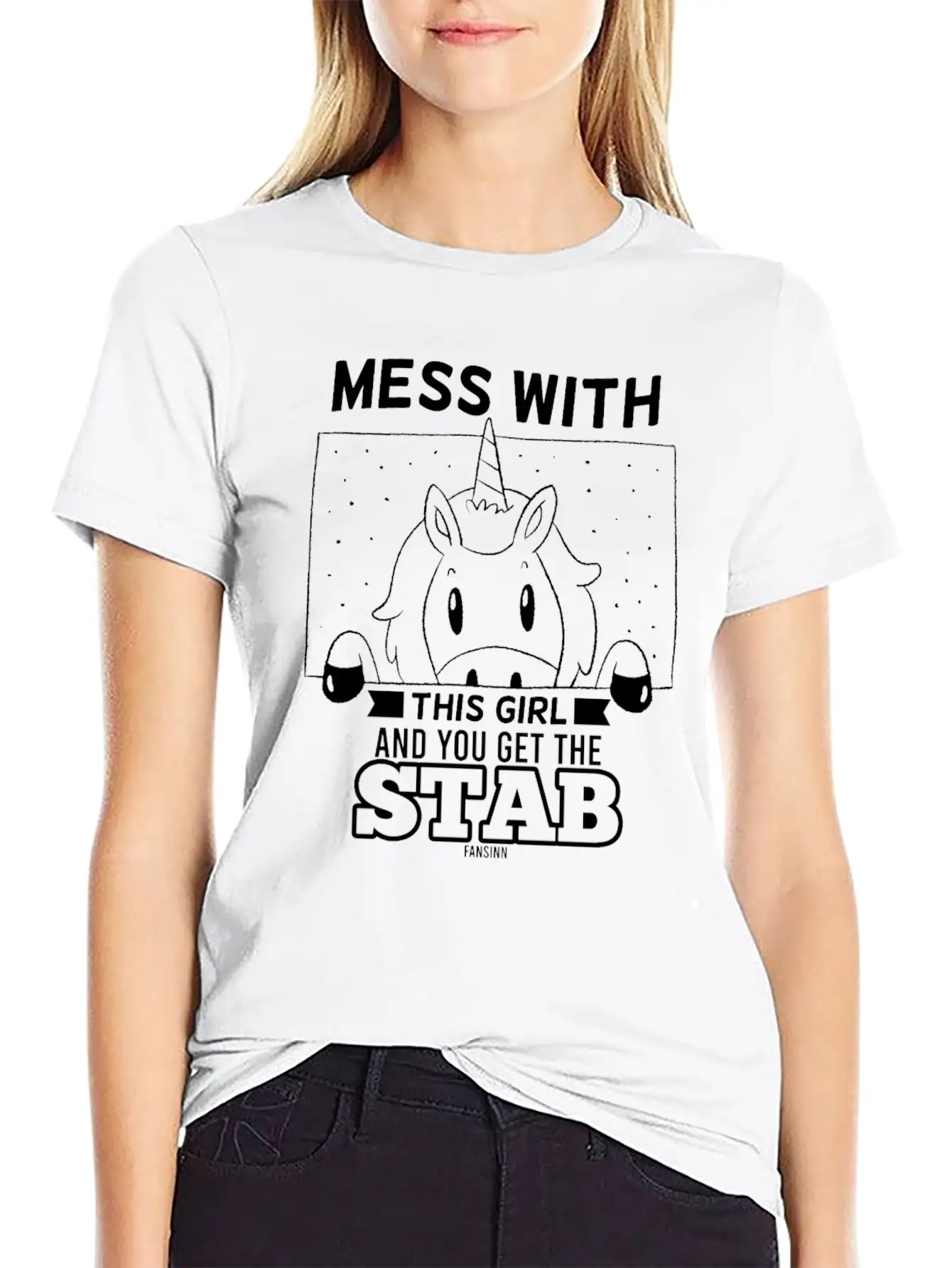 Girl Woman Unicorn Saying Unisex Casual T-Shirt – Clean Design For Daily Comfort