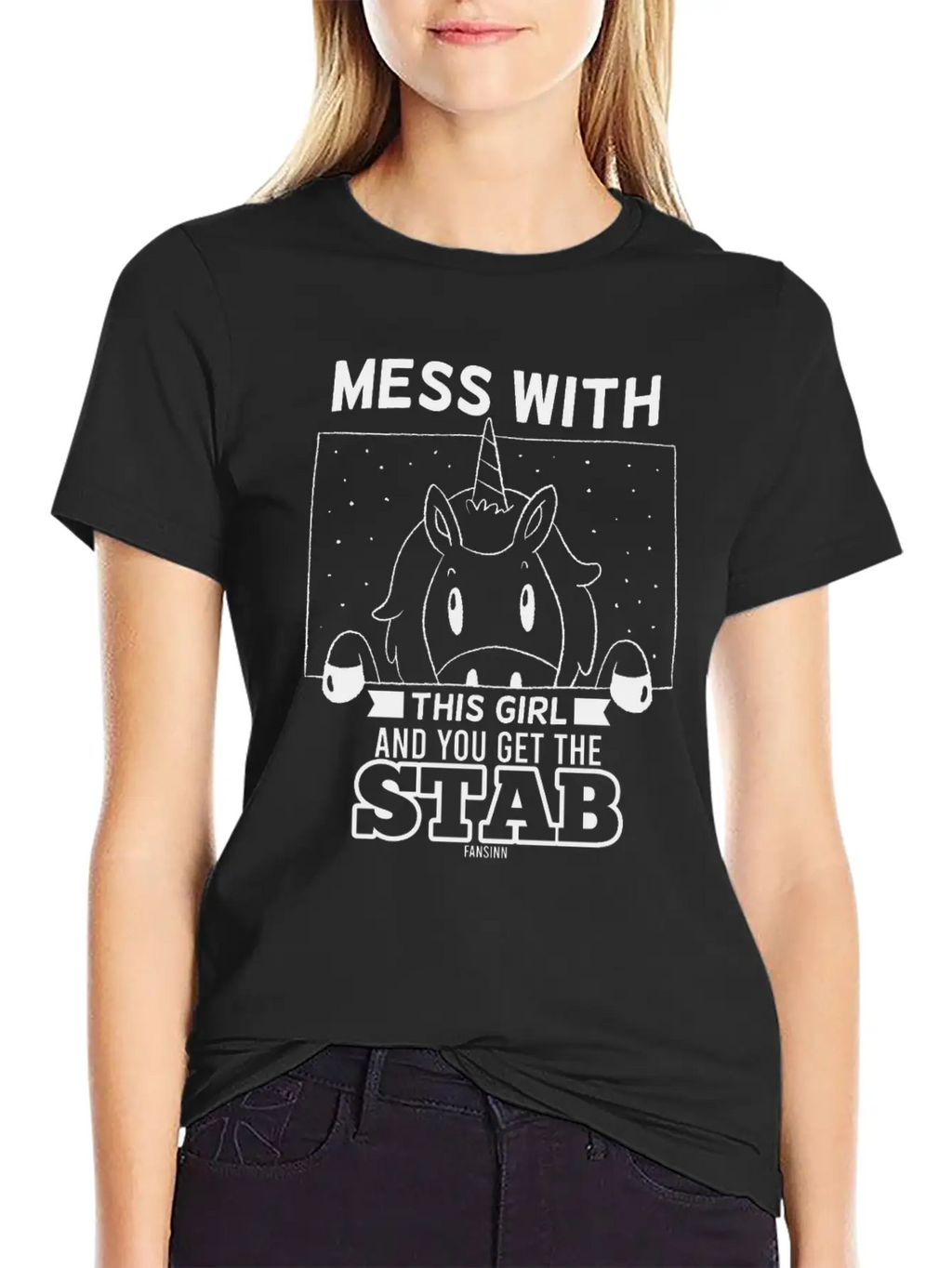 Girl Woman Unicorn Saying Unisex Casual T-Shirt – Clean Design For Daily Comfort