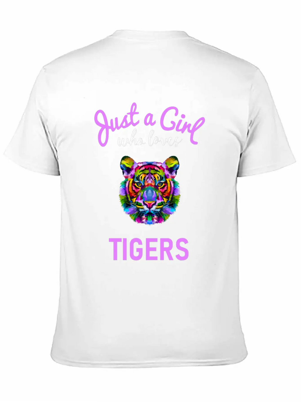 Girls Tiger Gift Design Unisex Short Sleeve Soft Cotton T-Shirt – Casual Everyday Wear