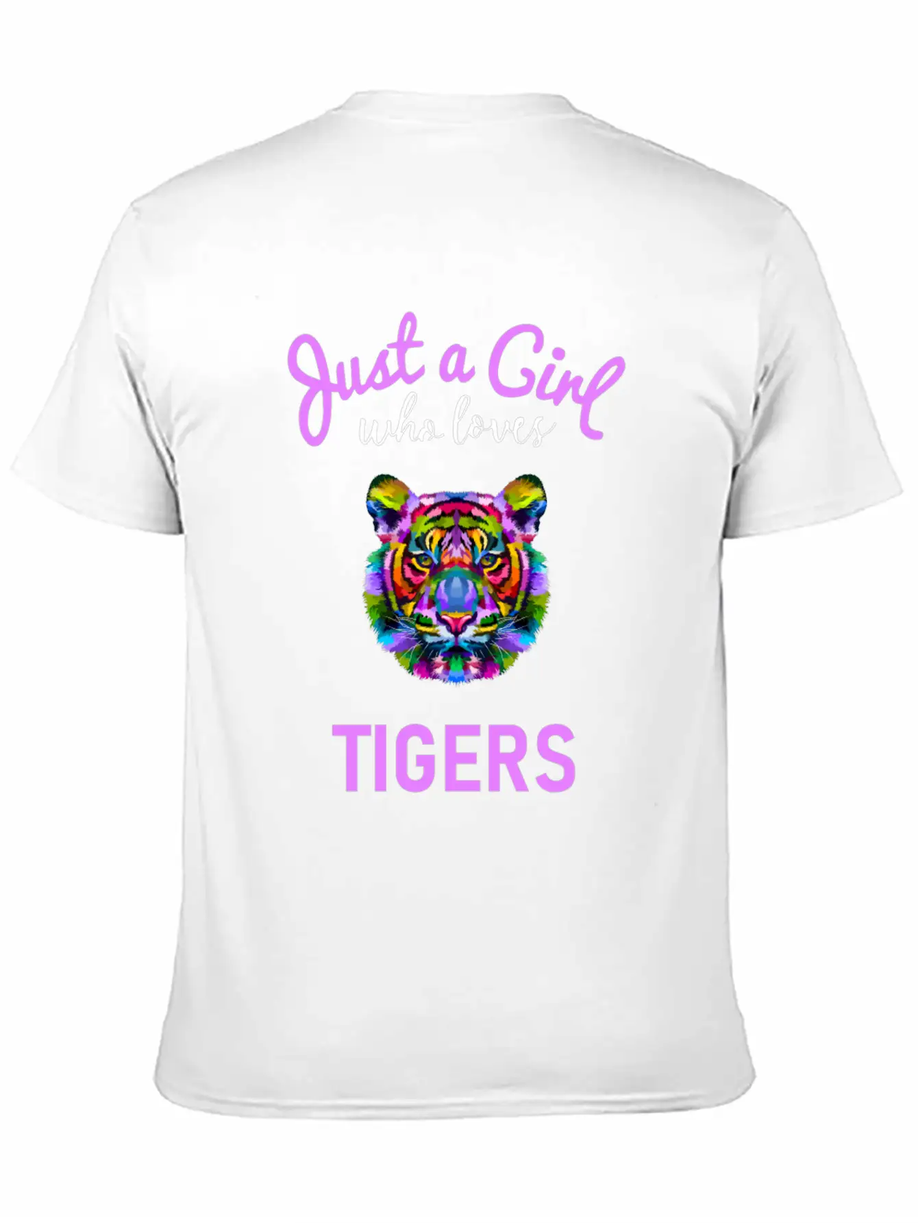 Girls Tiger Gift Design Unisex Short Sleeve Soft Cotton T-Shirt – Casual Everyday Wear