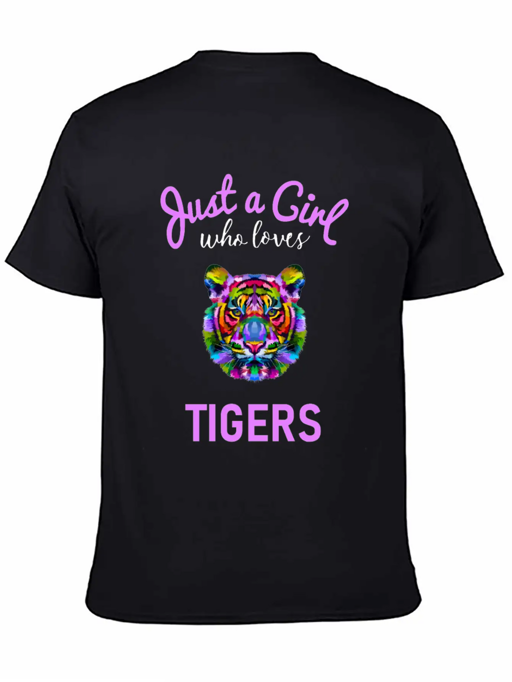Girls Tiger Gift Design Unisex Short Sleeve Soft Cotton T-Shirt – Casual Everyday Wear
