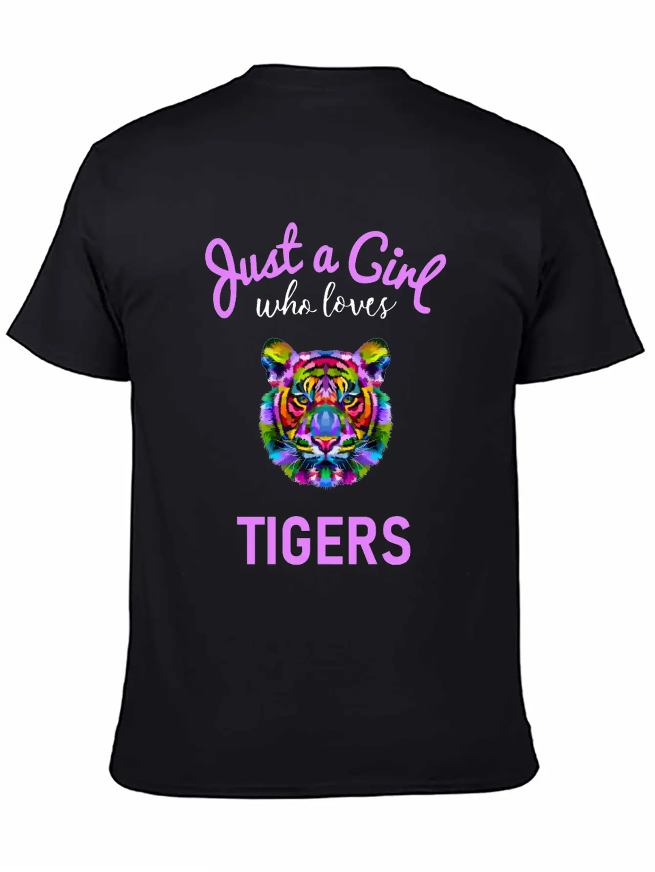 Girls Tiger Gift Design Unisex Short Sleeve Soft Cotton T-Shirt – Casual Everyday Wear