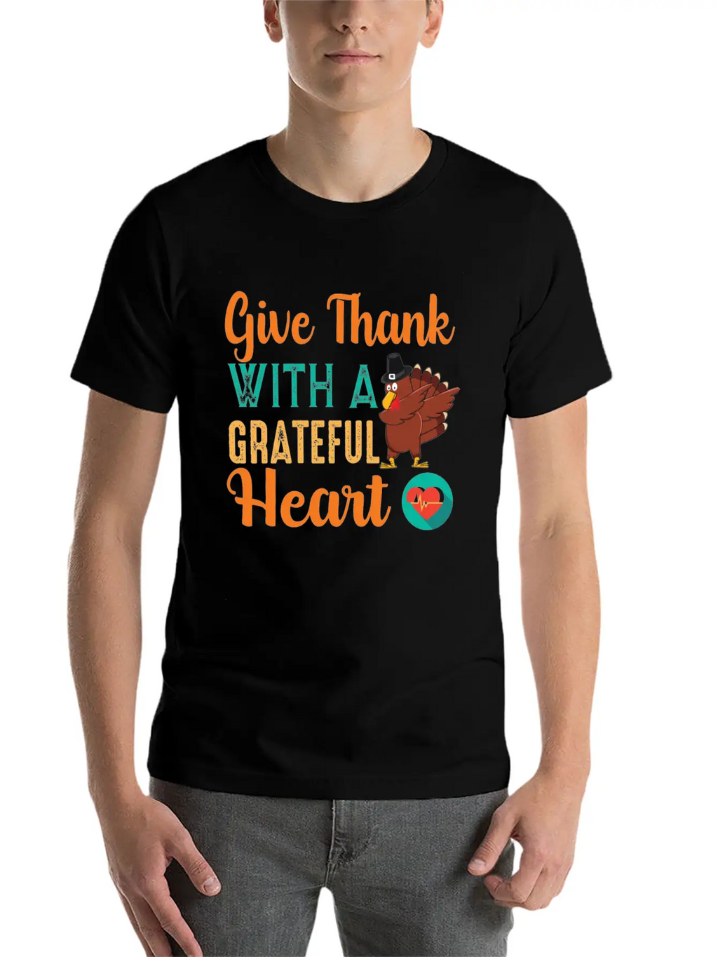 Give Thanks With A Grateful Heart T-shirt Unisex Casual T-Shirt – Clean Design For Daily Comfort
