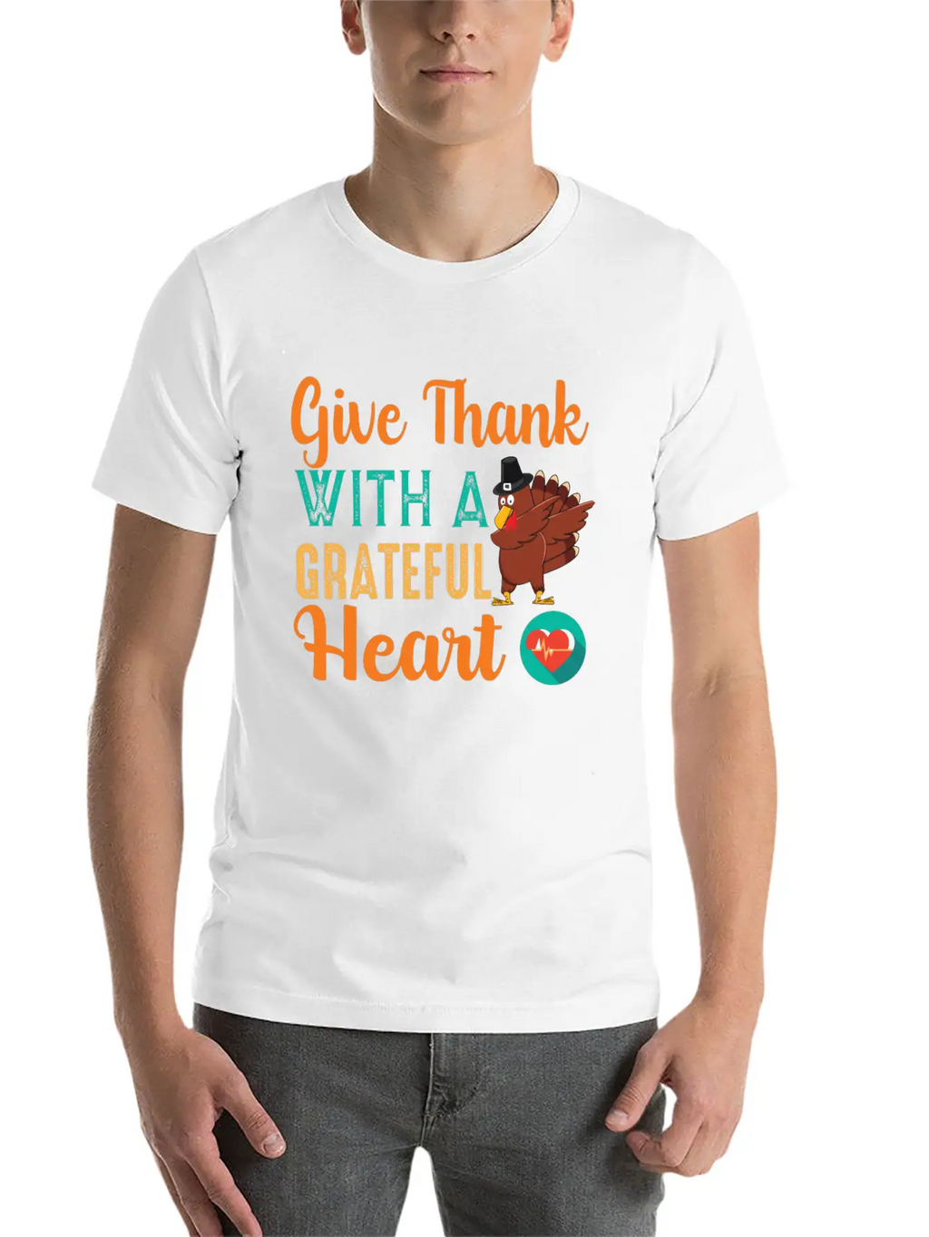 Give Thanks With A Grateful Heart T-shirt Unisex Casual T-Shirt – Clean Design For Daily Comfort
