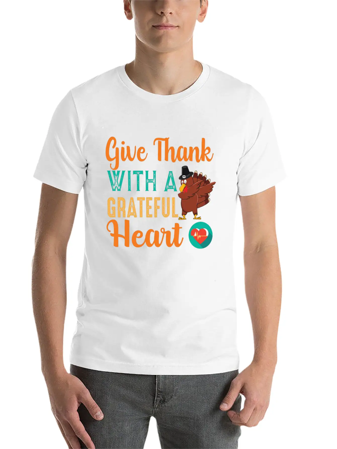 Give Thanks With A Grateful Heart T-shirt Unisex Casual T-Shirt – Clean Design For Daily Comfort