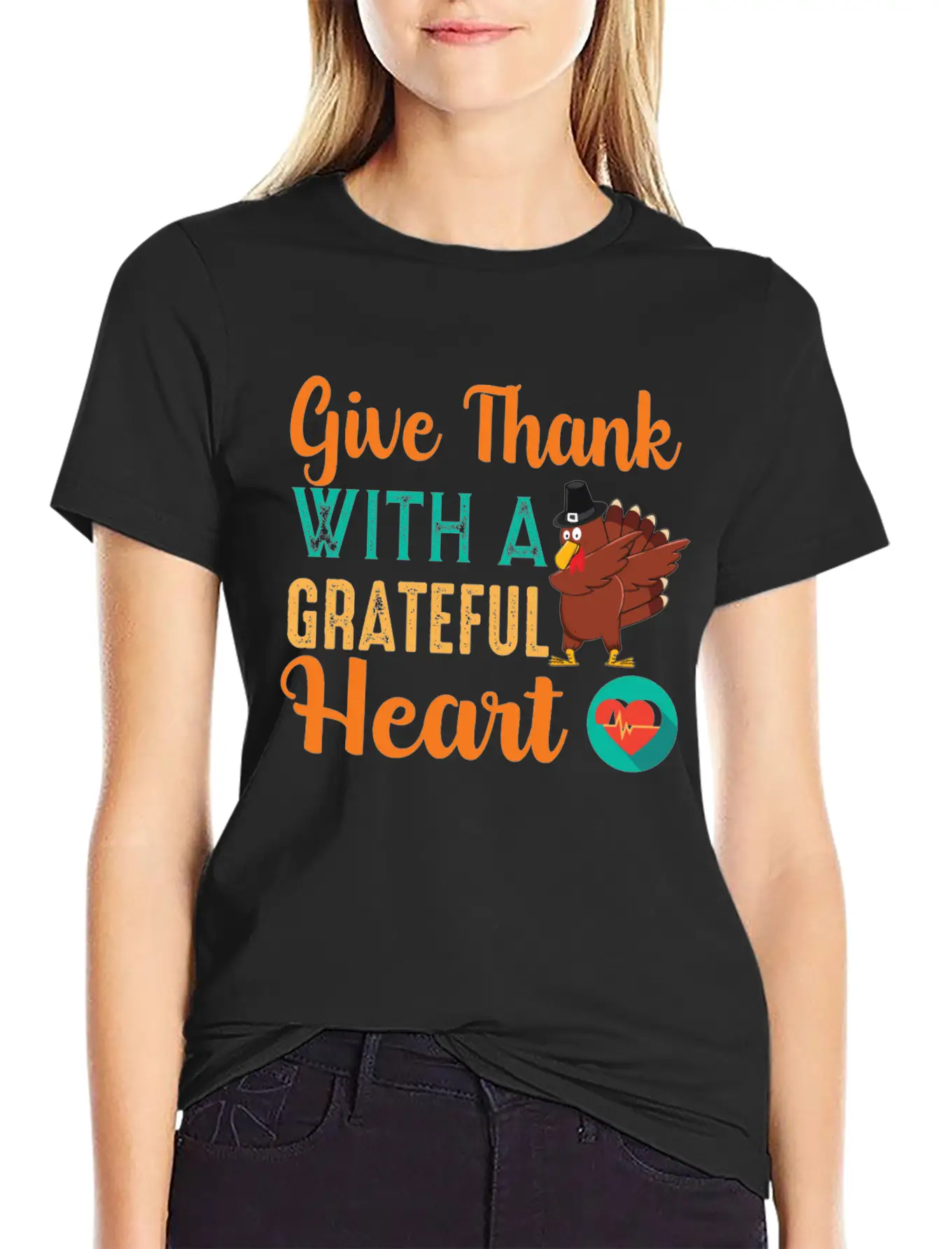 Give Thanks With A Grateful Heart T-shirt Unisex Casual T-Shirt – Clean Design For Daily Comfort