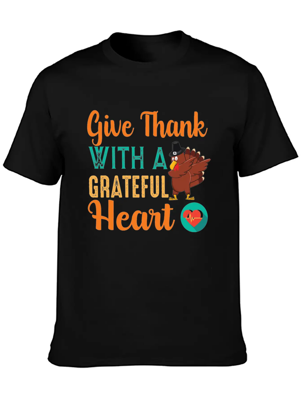 Give Thanks With A Grateful Heart T-shirt Unisex Casual T-Shirt – Clean Design For Daily Comfort
