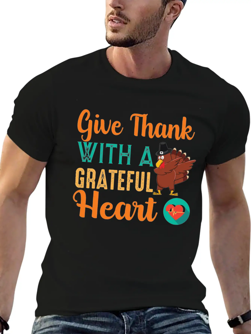 Give Thanks With A Grateful Heart T-shirt Unisex Casual T-Shirt – Clean Design For Daily Comfort