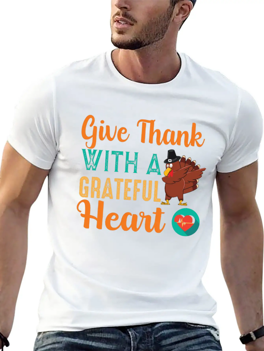Give Thanks With A Grateful Heart T-shirt Unisex Casual T-Shirt – Clean Design For Daily Comfort