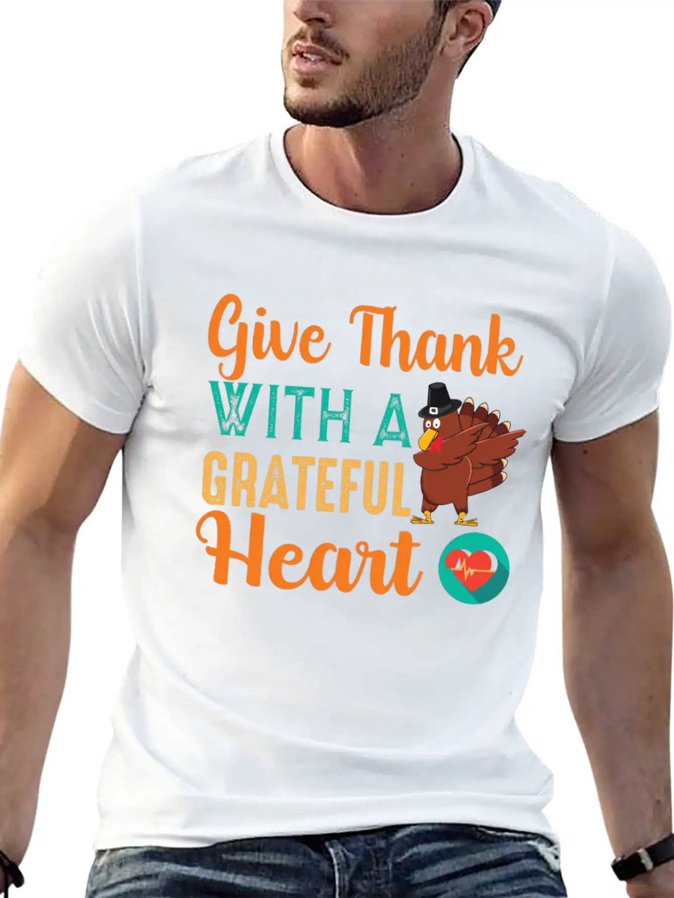 Give Thanks With A Grateful Heart T-shirt Unisex Casual T-Shirt – Clean Design For Daily Comfort