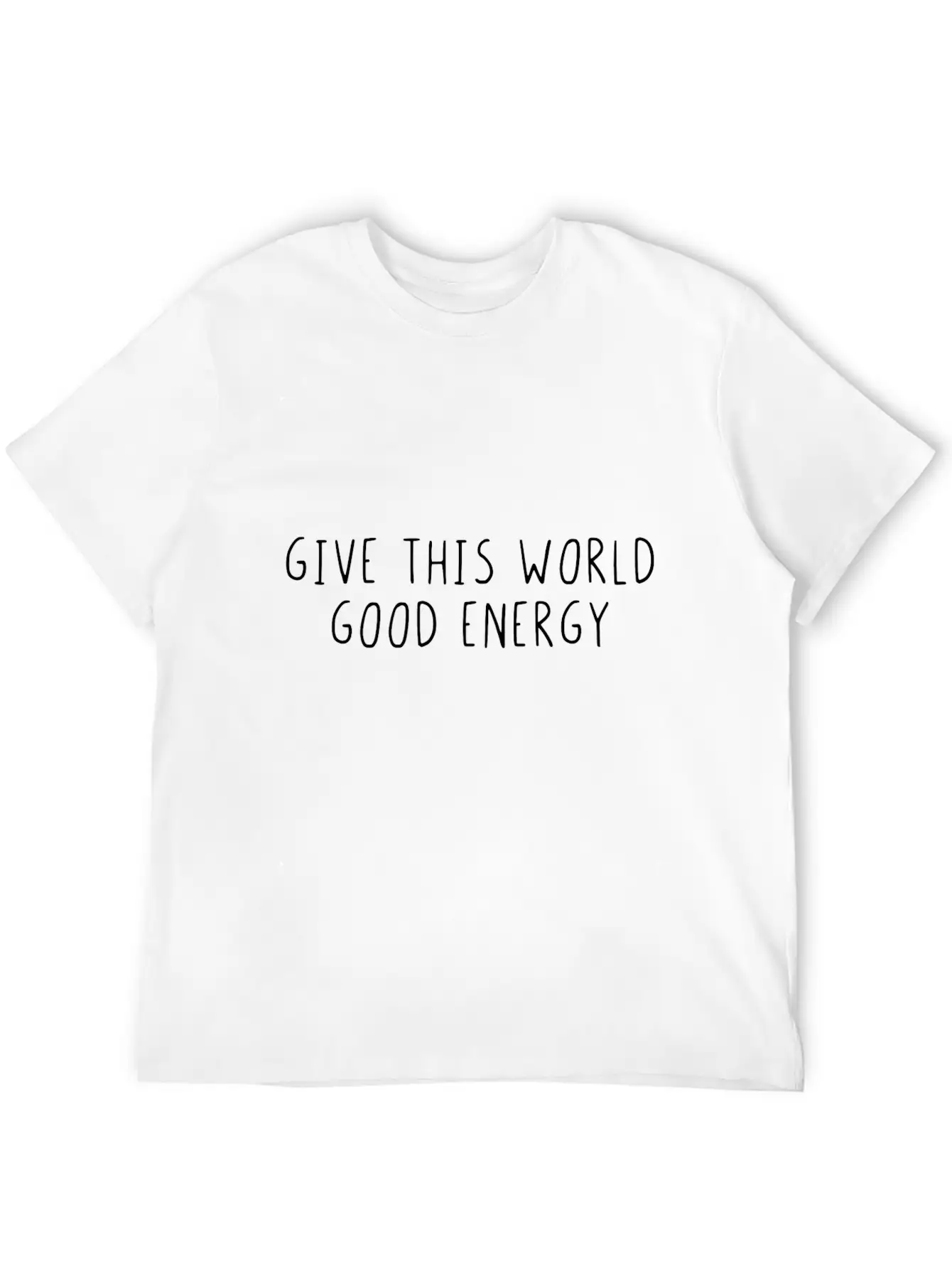 Give This World Good Energy Breathable Soft Cotton T-Shirt – Timeless Casual Look