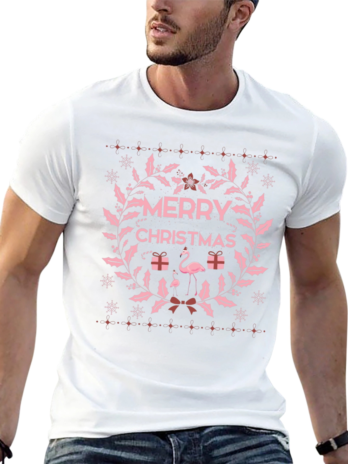 Merry Christmas Flamingo T-Shirt