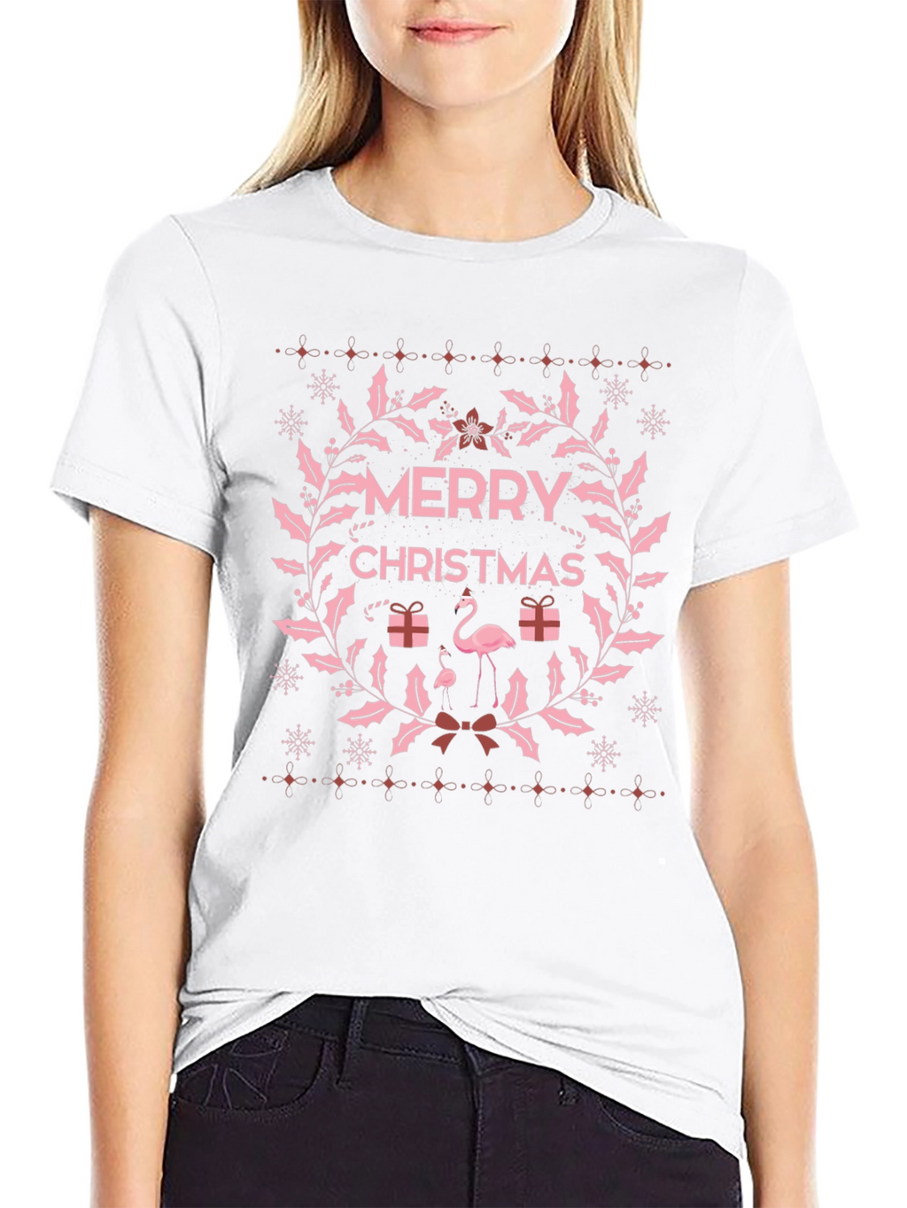 Merry Christmas Flamingo T-Shirt