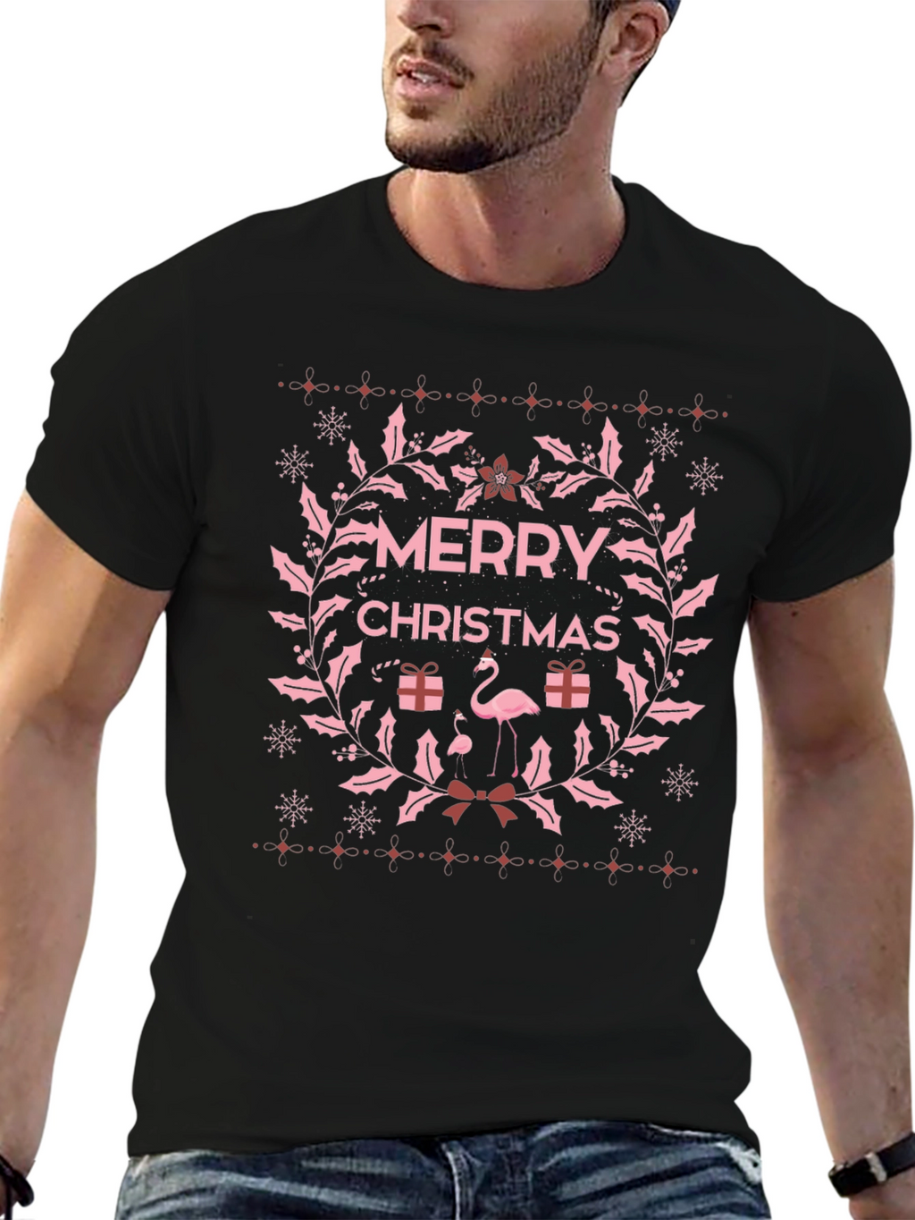 Merry Christmas Flamingo T-Shirt