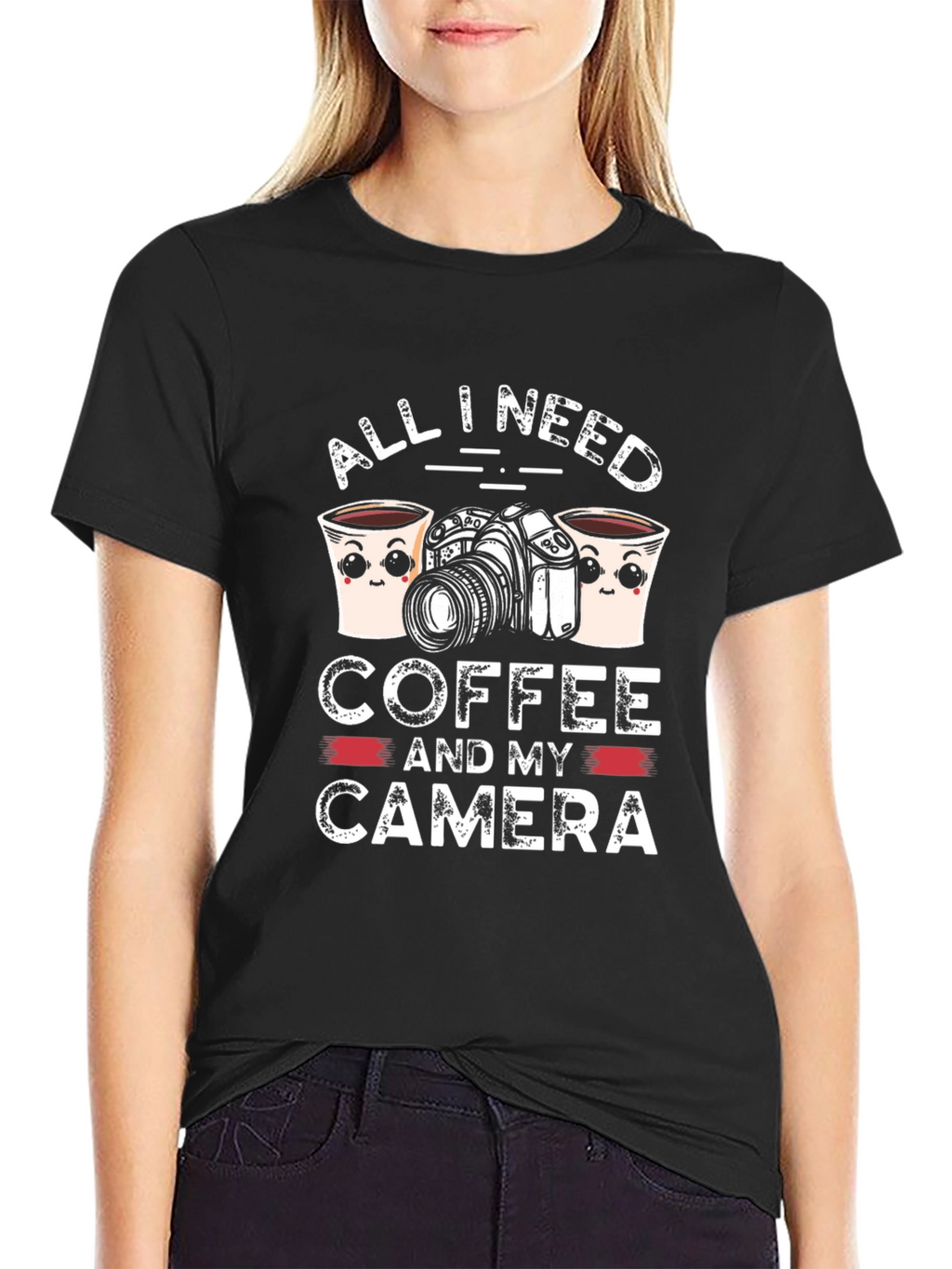 All I Need Coffee & Camera Graphic Tee