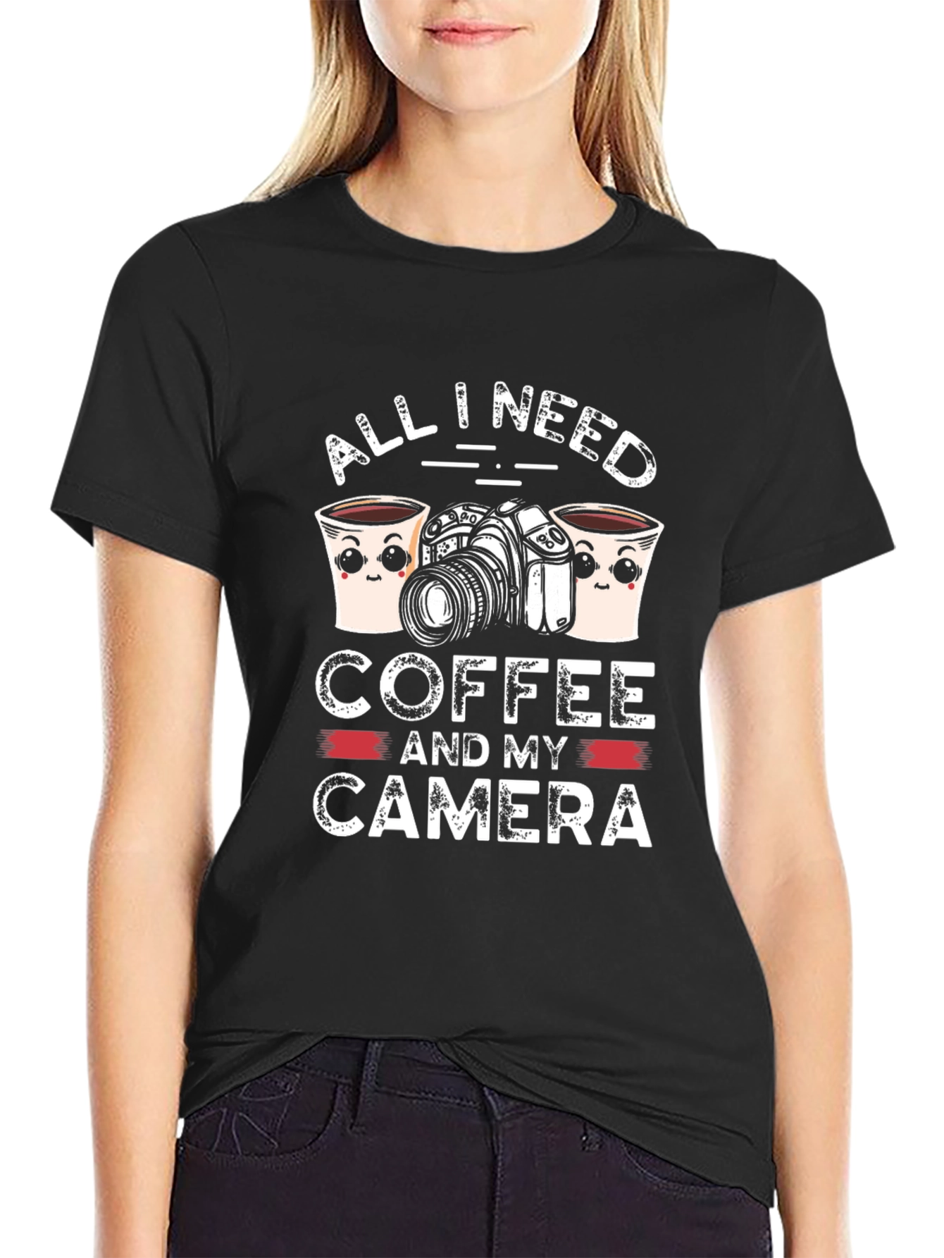All I Need Coffee & Camera Graphic Tee