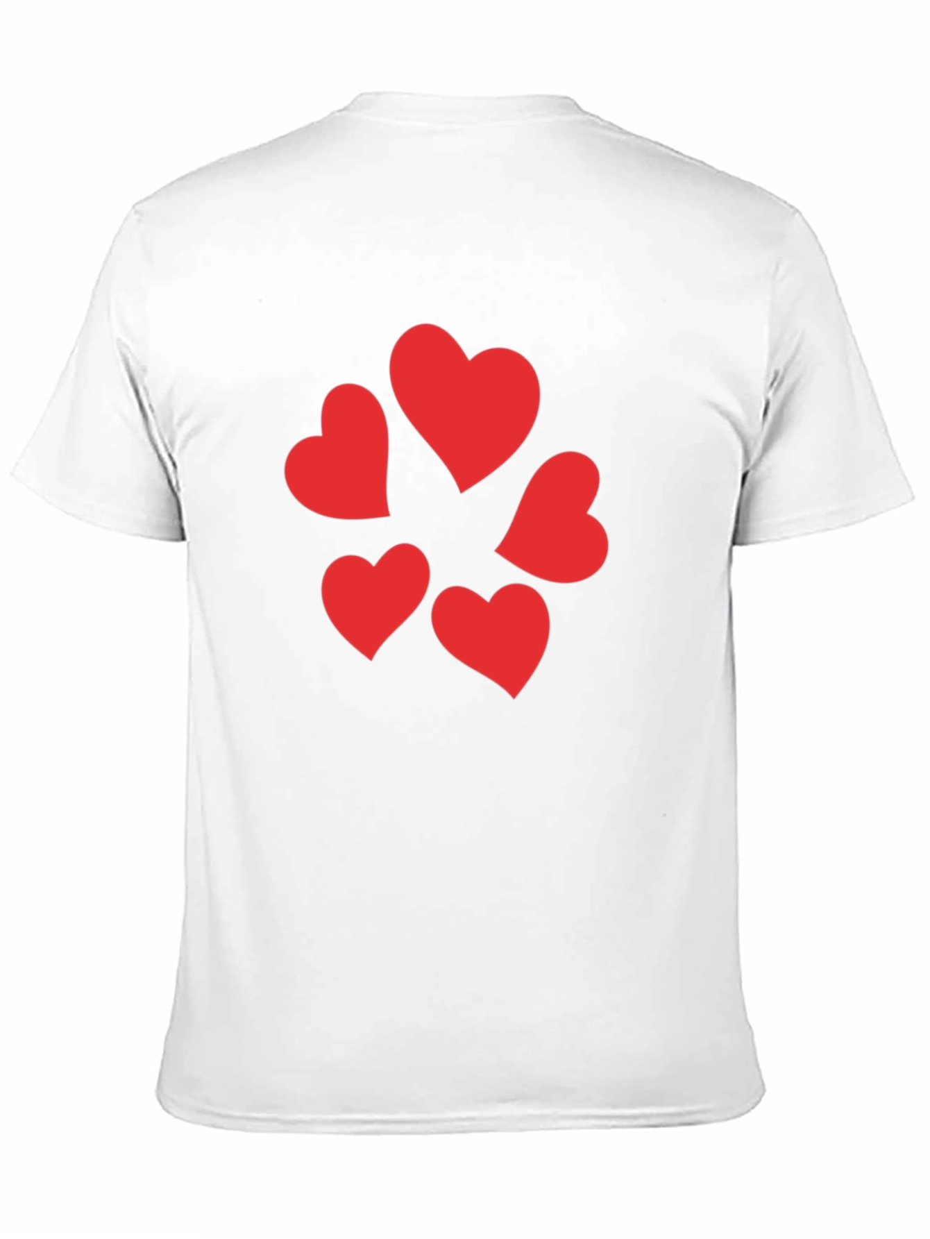 Heart Pattern Black T-Shirt