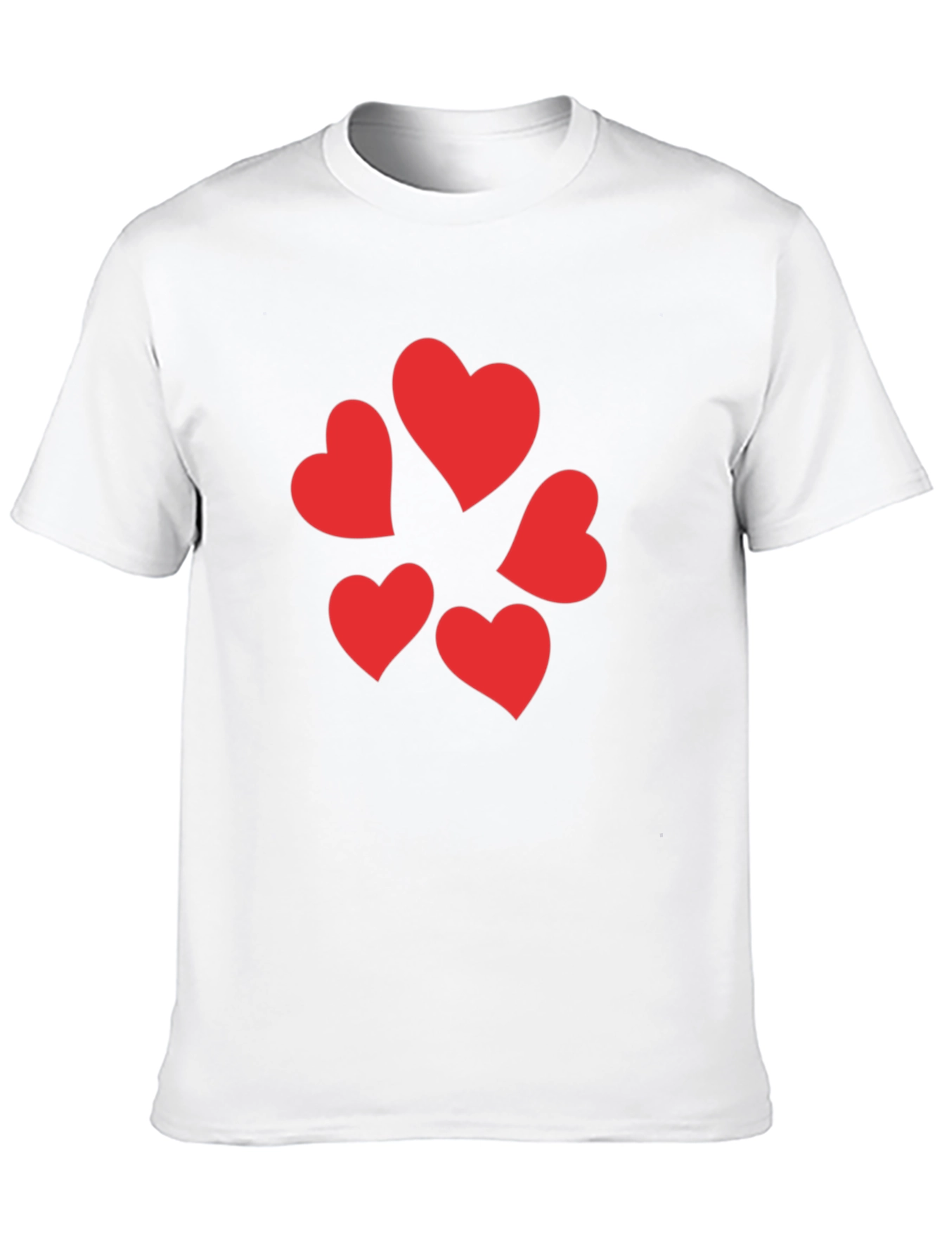 Heart Pattern Black T-Shirt