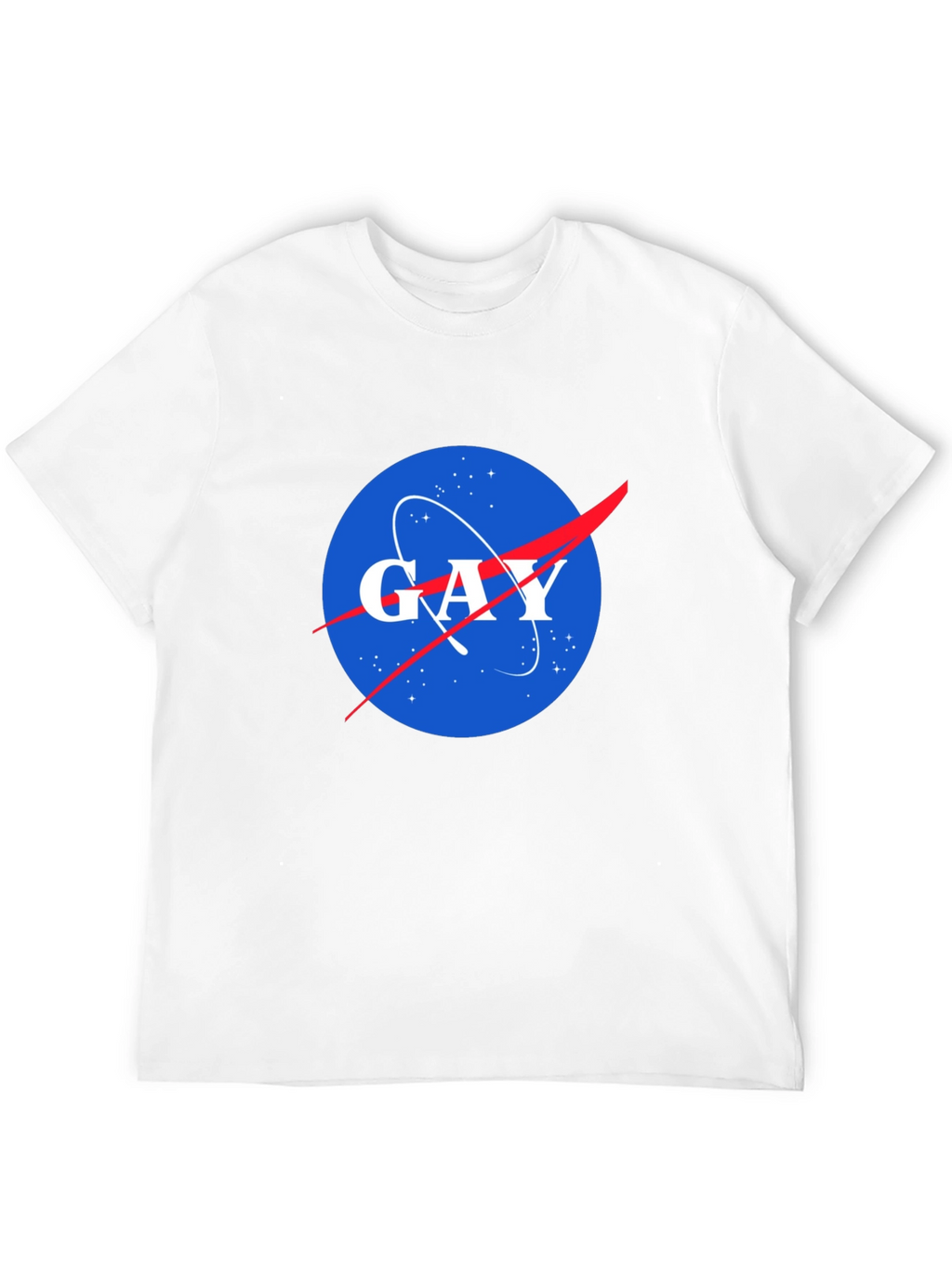 NASA Spoof Gay Logo Graphic T-Shirt