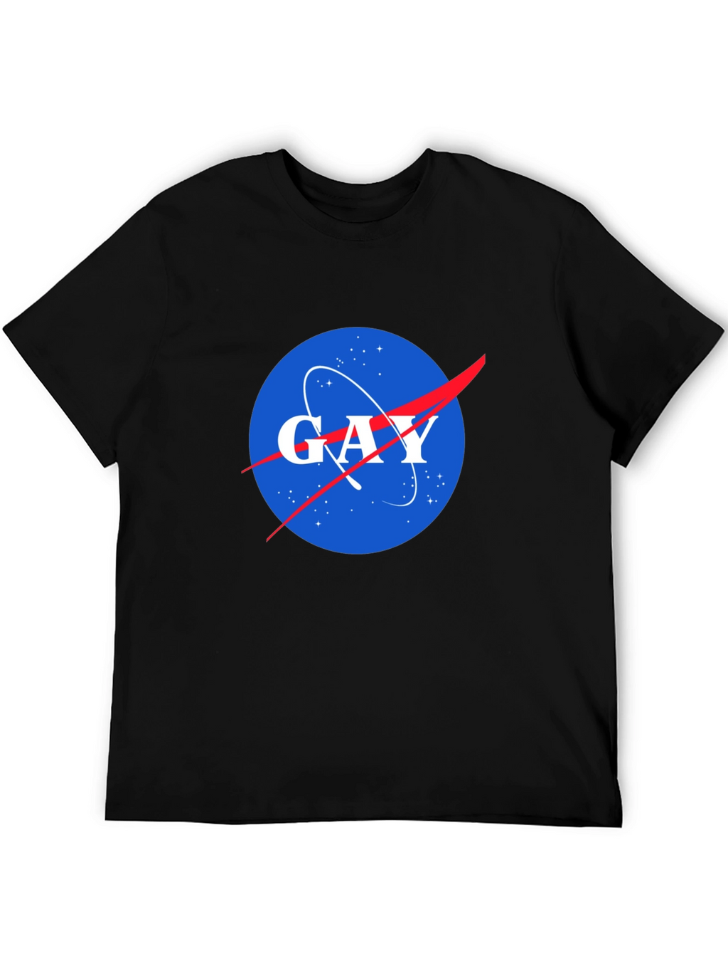 NASA Spoof Gay Logo Graphic T-Shirt