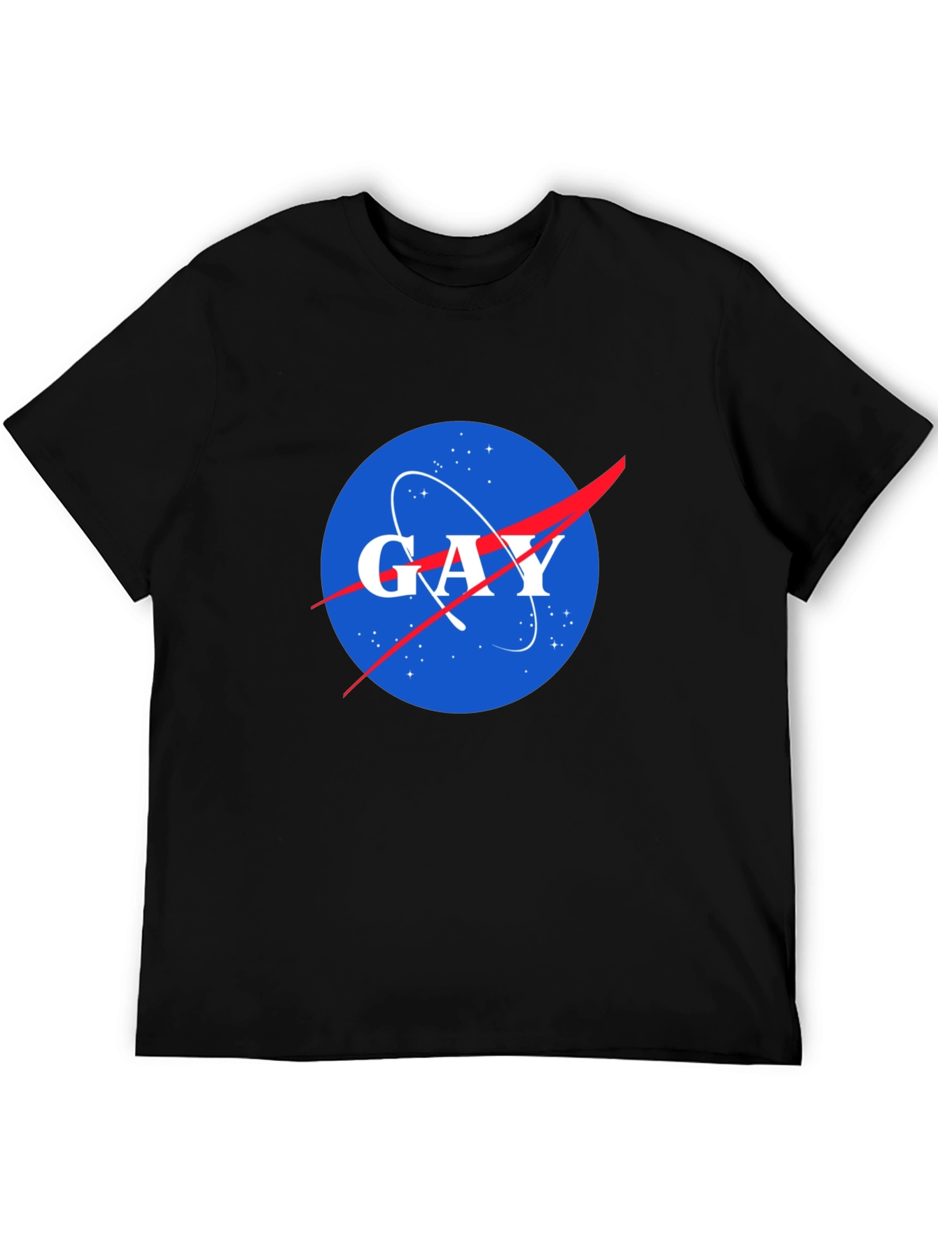 NASA Spoof Gay Logo Graphic T-Shirt