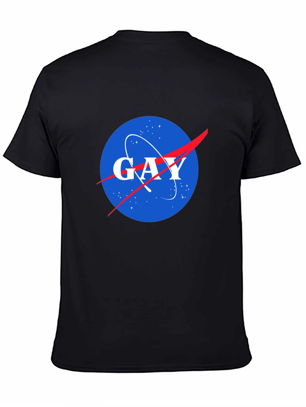 NASA Spoof Gay Logo Graphic T-Shirt