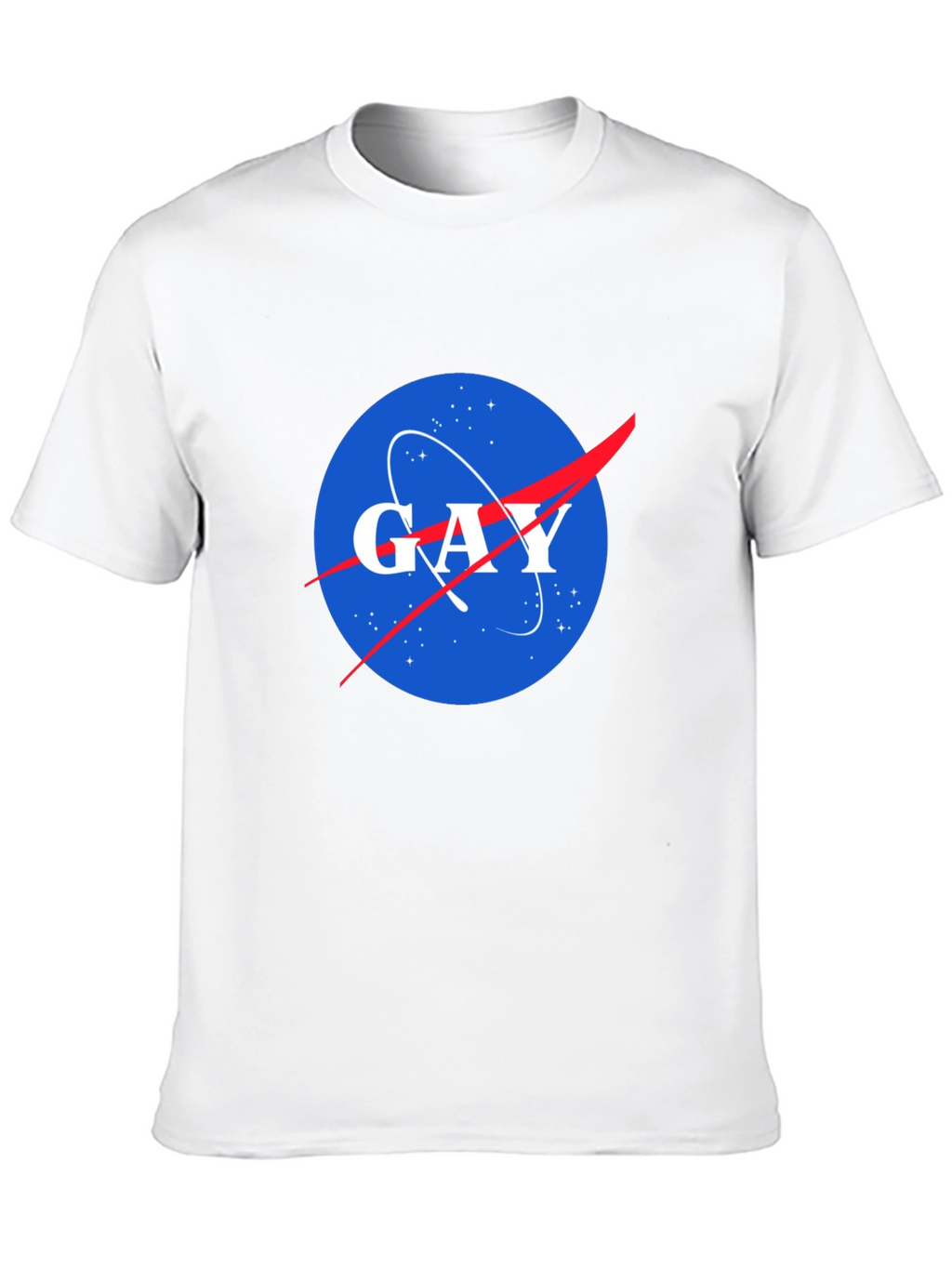NASA Spoof Gay Logo Graphic T-Shirt