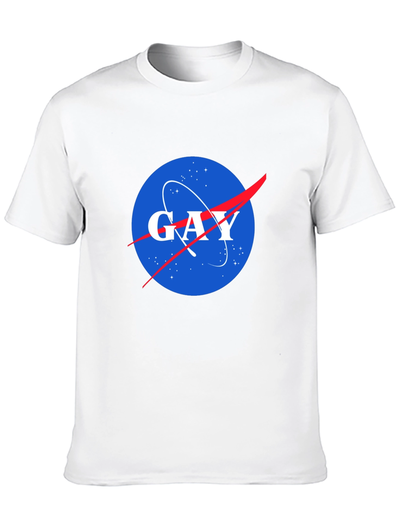 NASA Spoof Gay Logo Graphic T-Shirt