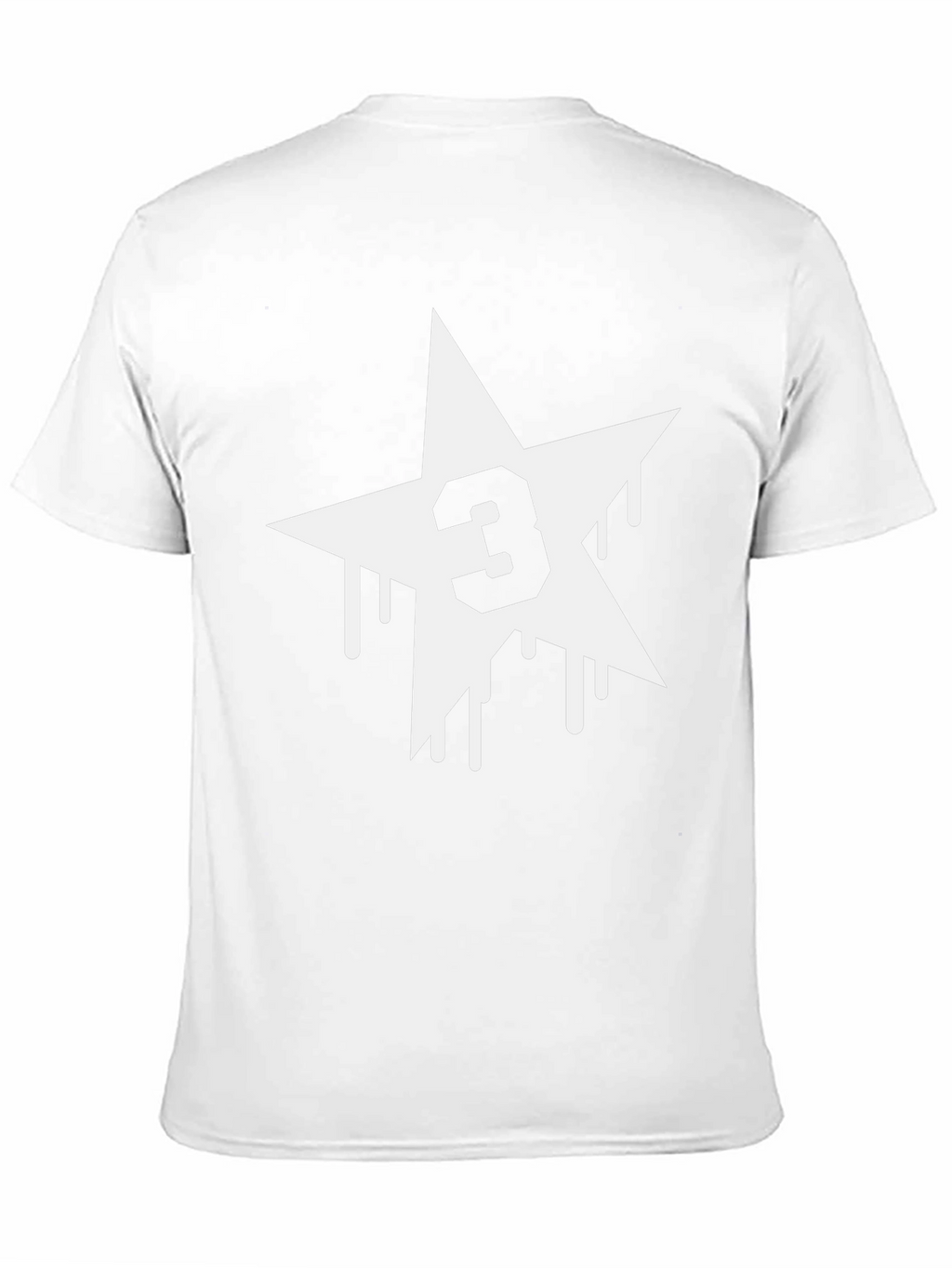 Number 3 Star Graphic T-Shirt - Black Cotton Blend