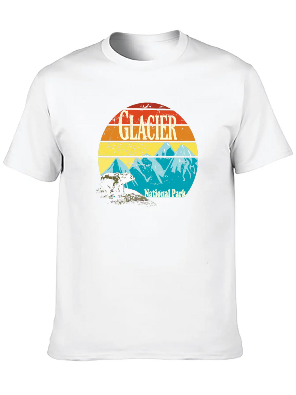 Glacier National Park Montana Mountains Landscape Stylish Everyday T-Shirt – Unisex Basic Cotton Tee