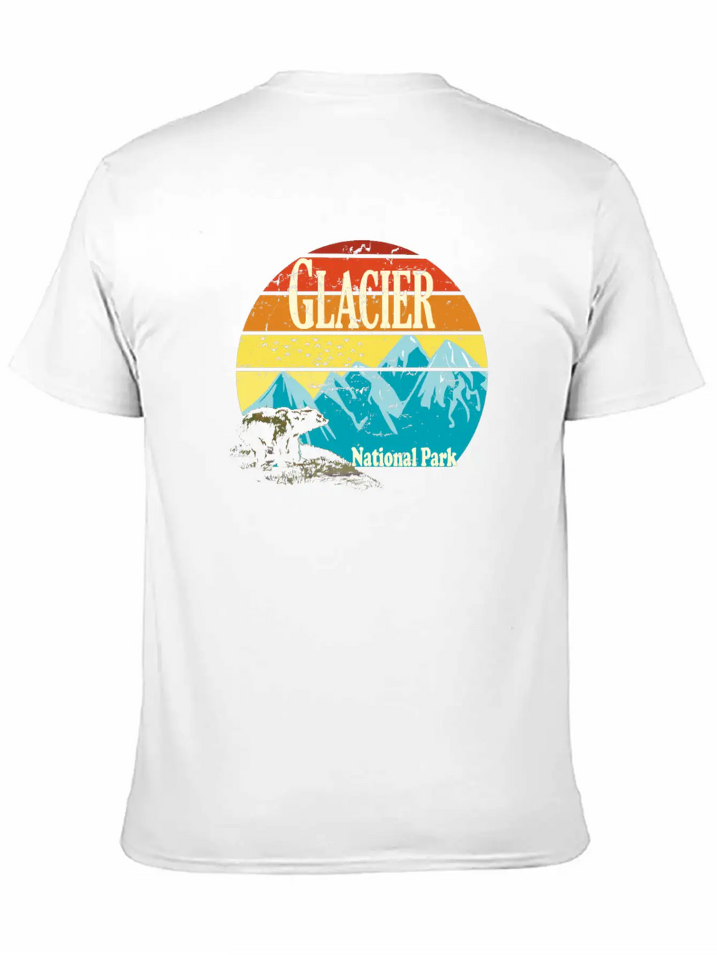 Glacier National Park Montana Mountains Landscape Stylish Everyday T-Shirt – Unisex Basic Cotton Tee