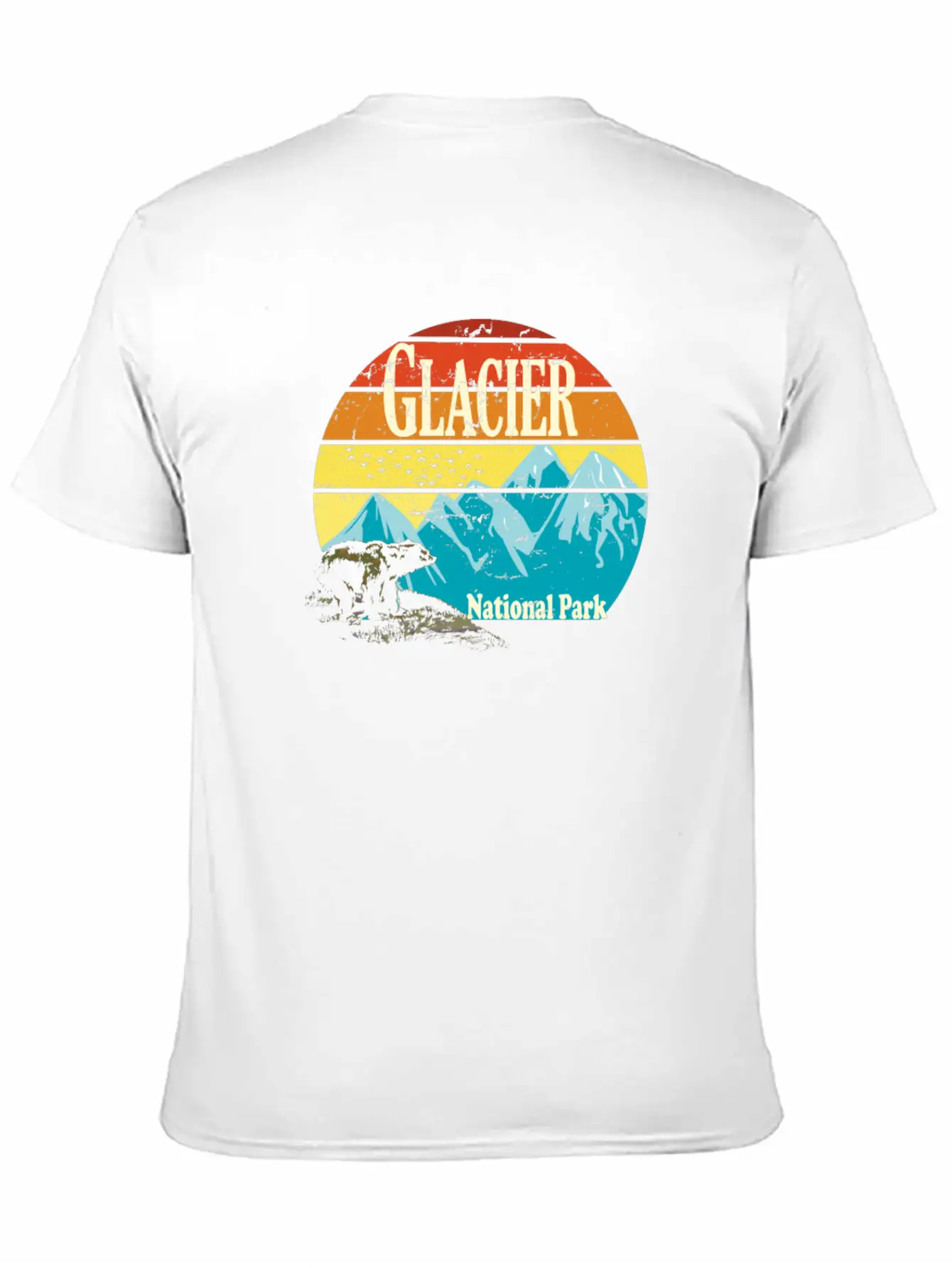 Glacier National Park Montana Mountains Landscape Stylish Everyday T-Shirt – Unisex Basic Cotton Tee