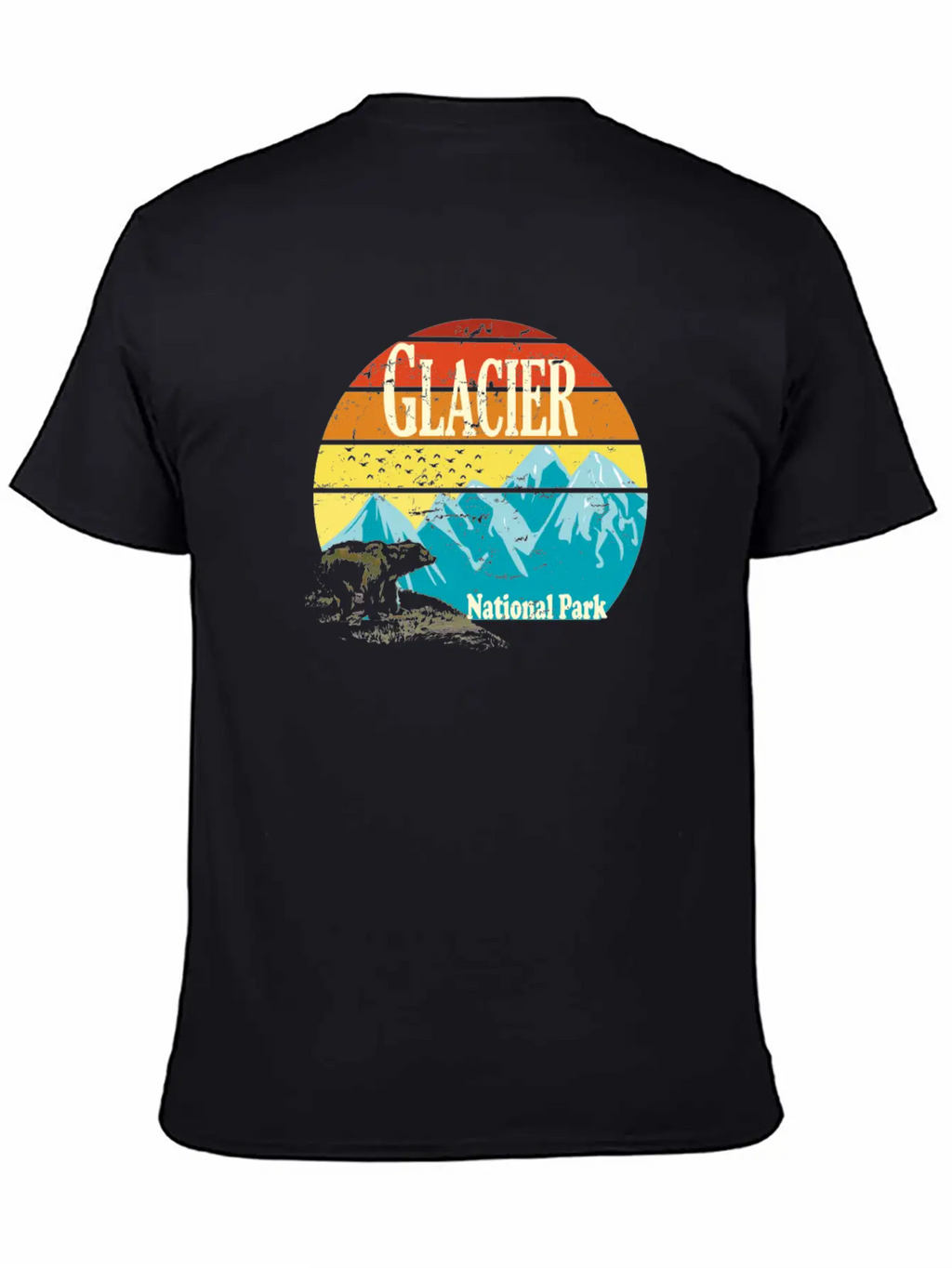 Glacier National Park Montana Mountains Landscape Stylish Everyday T-Shirt – Unisex Basic Cotton Tee