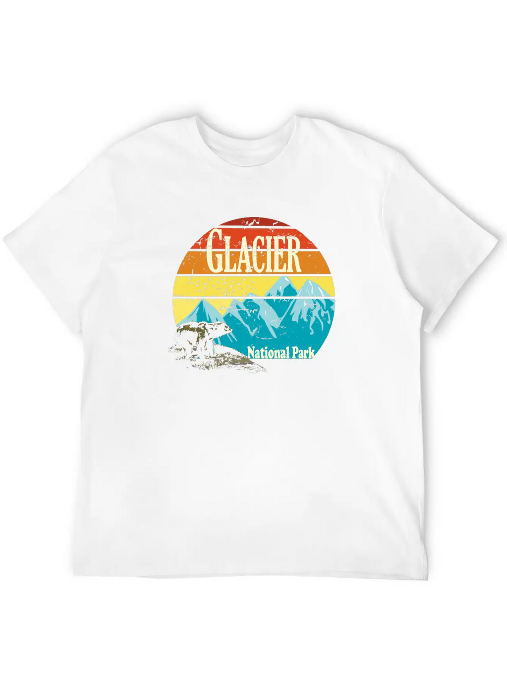 Glacier National Park Montana Mountains Landscape Stylish Everyday T-Shirt – Unisex Basic Cotton Tee