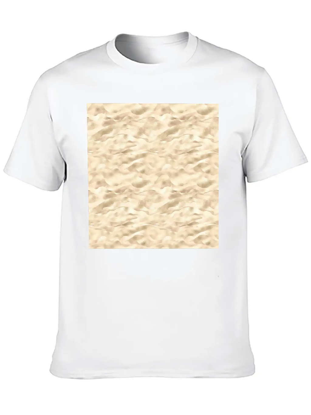 Glam Soft Gold Metallic Waves Texture Stylish Everyday T-Shirt – Unisex Basic Cotton Tee