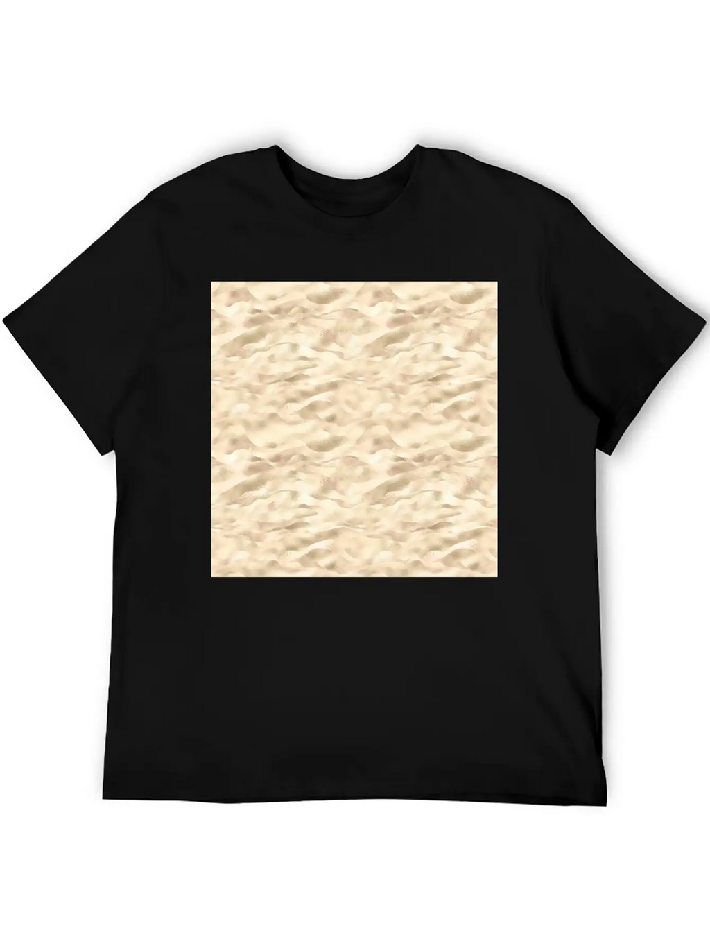 Glam Soft Gold Metallic Waves Texture Stylish Everyday T-Shirt – Unisex Basic Cotton Tee