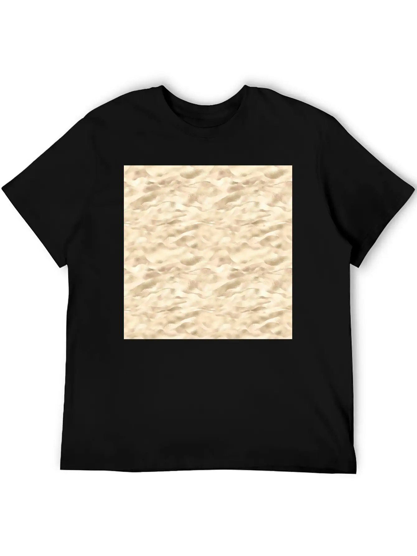 Glam Soft Gold Metallic Waves Texture Stylish Everyday T-Shirt – Unisex Basic Cotton Tee
