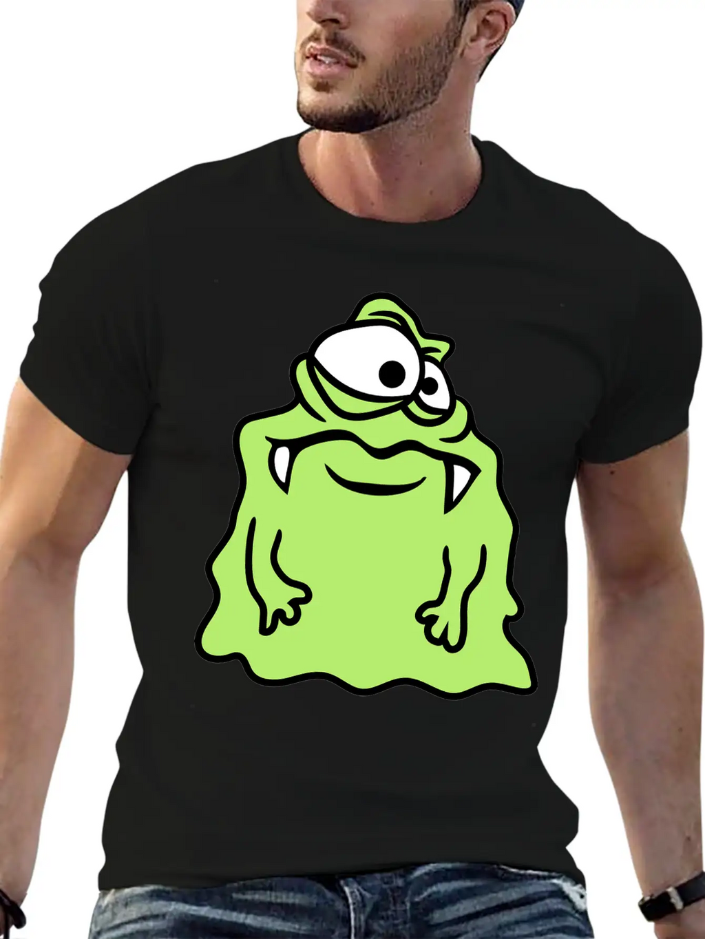 Glibber Slime Disgusting Slimy Face Head Monster F Unisex Short Sleeve Soft Cotton T-Shirt – Casual Everyday Wear
