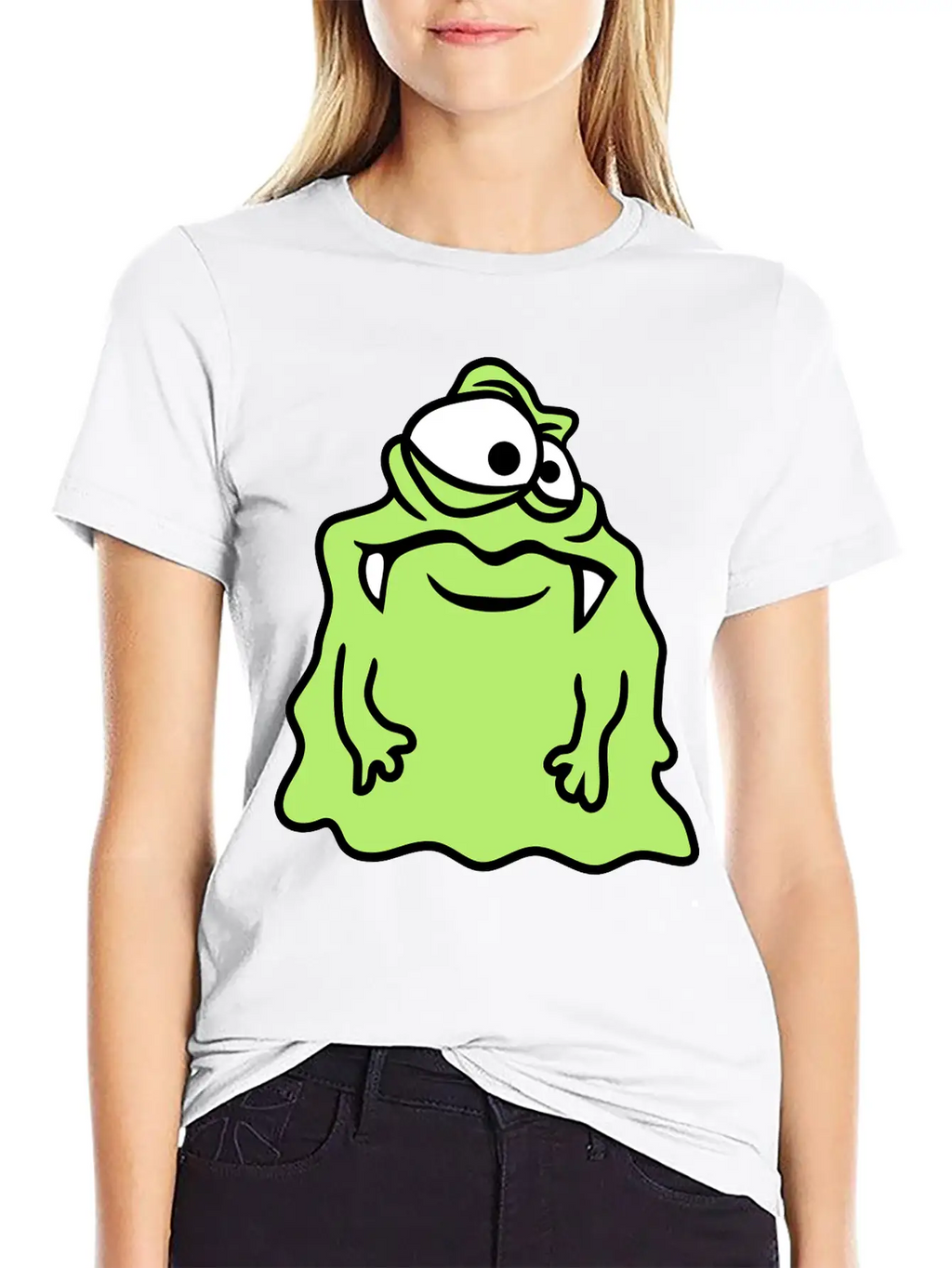 Glibber Slime Disgusting Slimy Face Head Monster F Unisex Short Sleeve Soft Cotton T-Shirt – Casual Everyday Wear