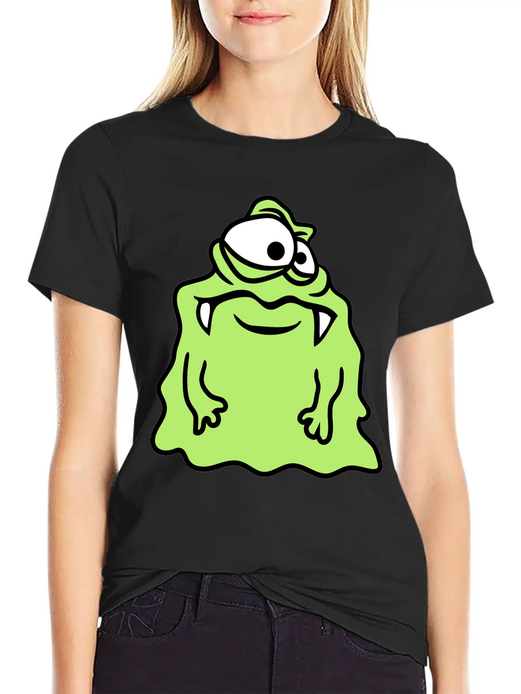 Glibber Slime Disgusting Slimy Face Head Monster F Unisex Short Sleeve Soft Cotton T-Shirt – Casual Everyday Wear