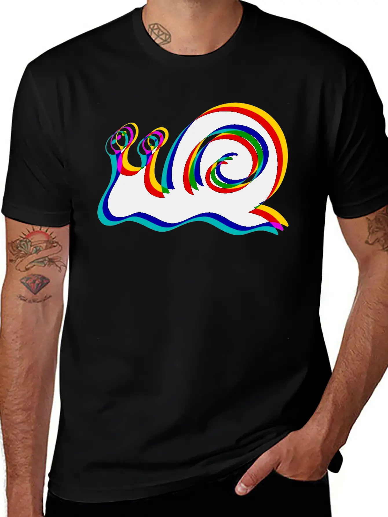Glitched Snail Unisex Casual T-Shirt – Clean Design For Daily Comfort