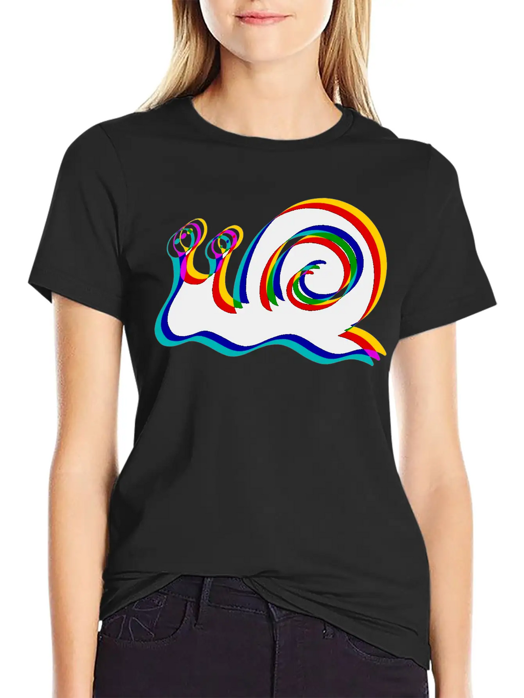 Glitched Snail Unisex Casual T-Shirt – Clean Design For Daily Comfort