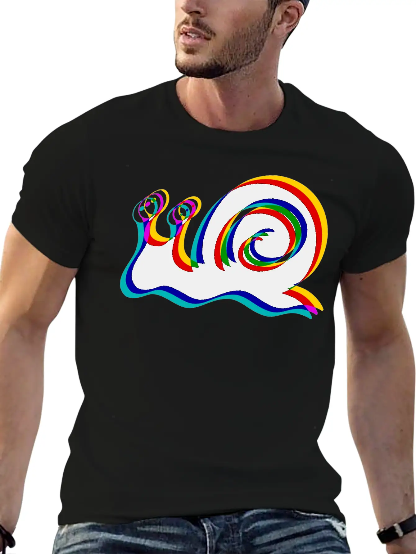 Glitched Snail Unisex Casual T-Shirt – Clean Design For Daily Comfort