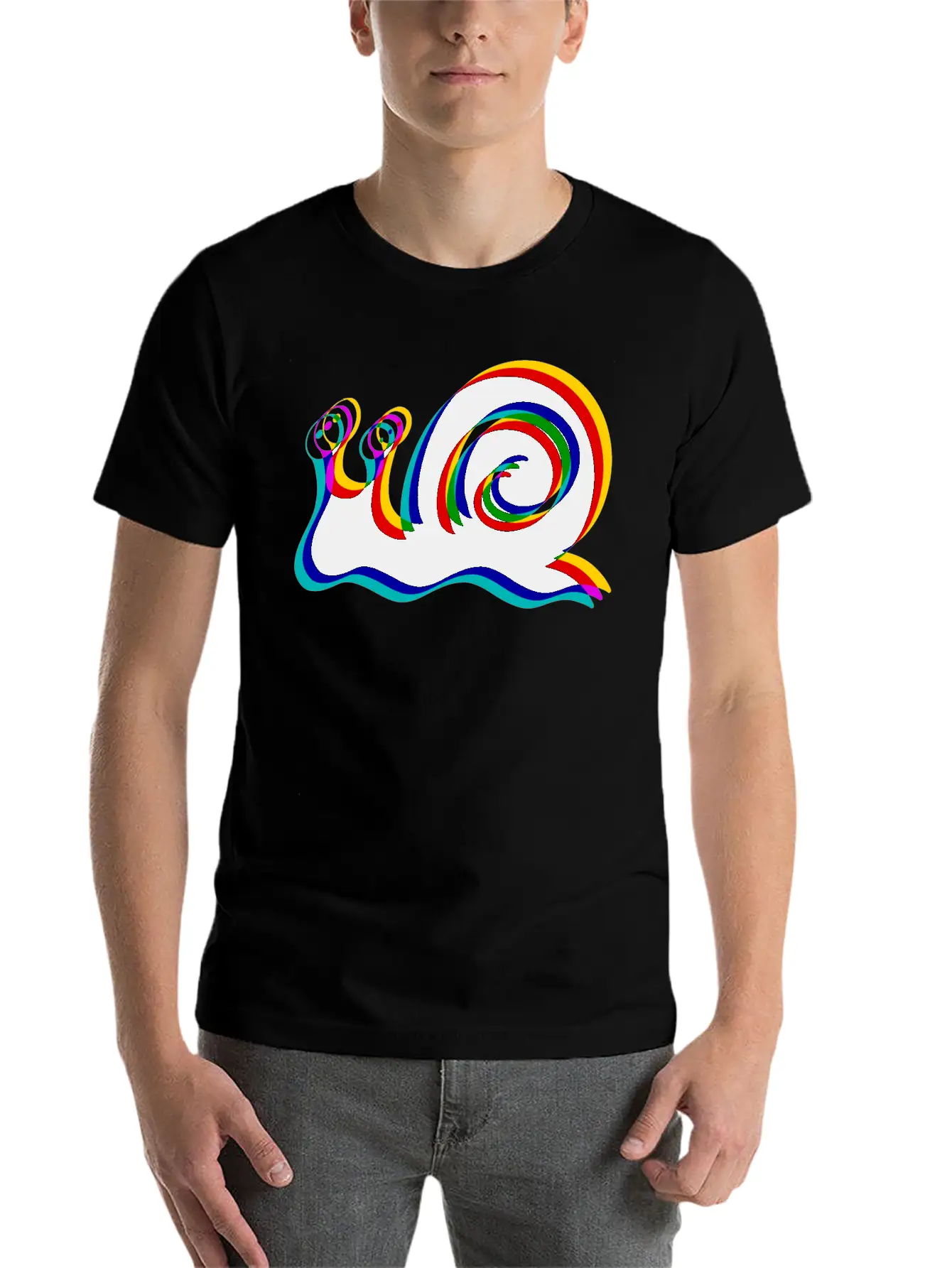 Glitched Snail Unisex Casual T-Shirt – Clean Design For Daily Comfort