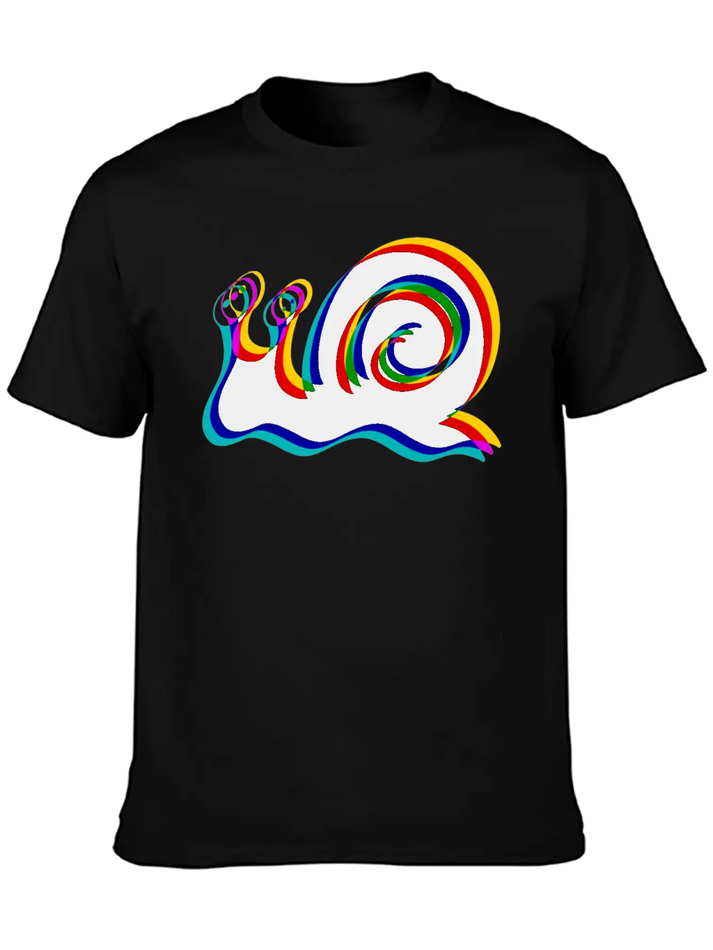 Glitched Snail Unisex Casual T-Shirt – Clean Design For Daily Comfort