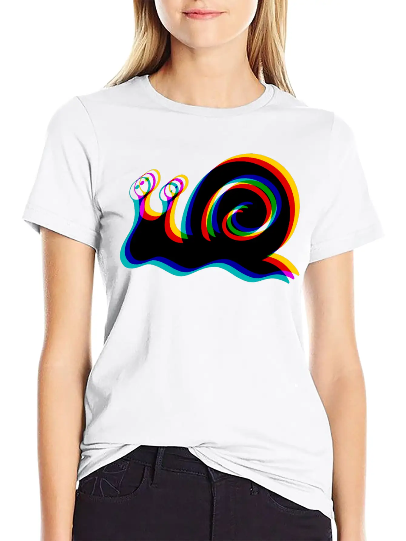 Glitched Snail Unisex Casual T-Shirt – Clean Design For Daily Comfort