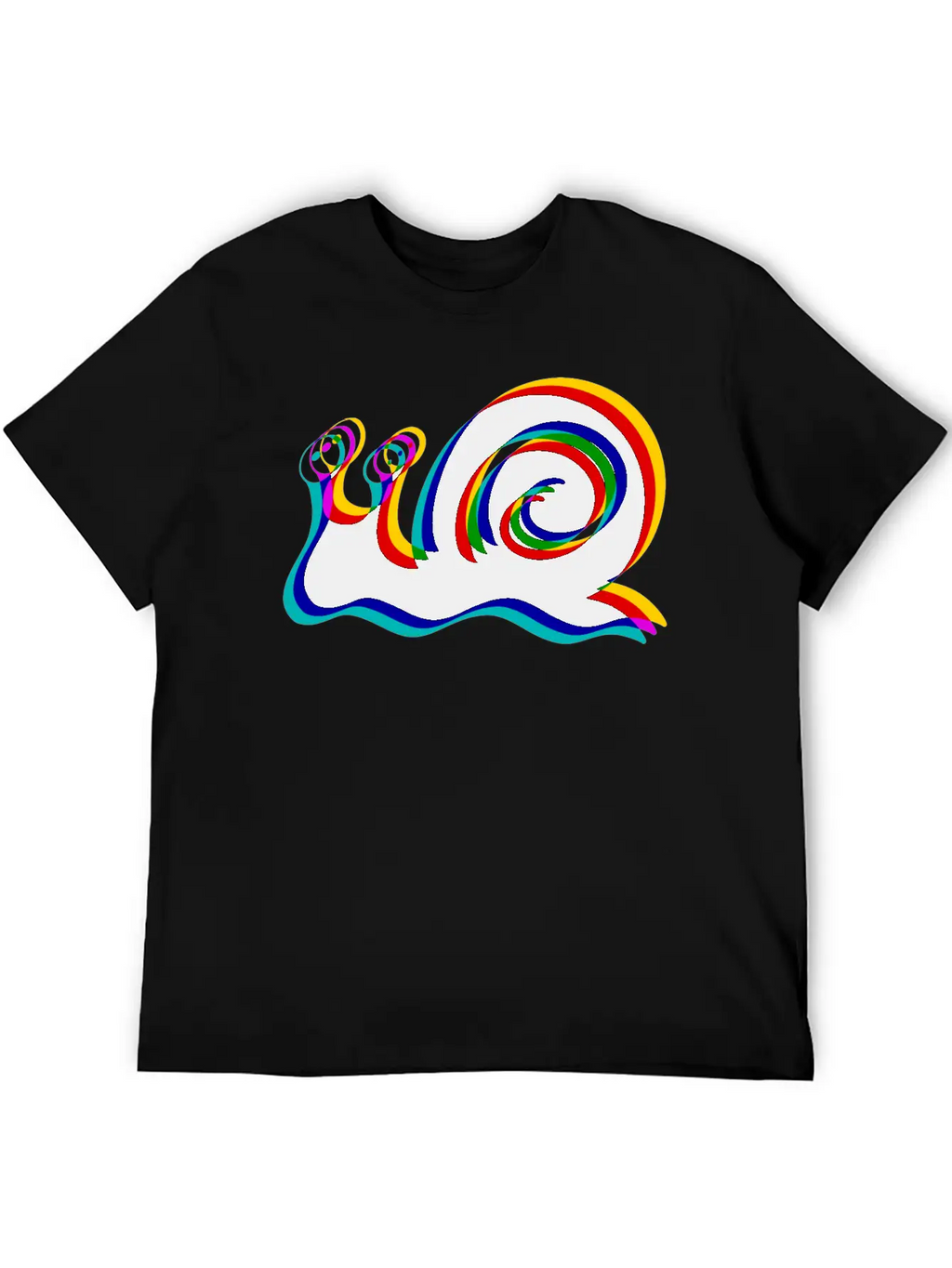 Glitched Snail Unisex Casual T-Shirt – Clean Design For Daily Comfort