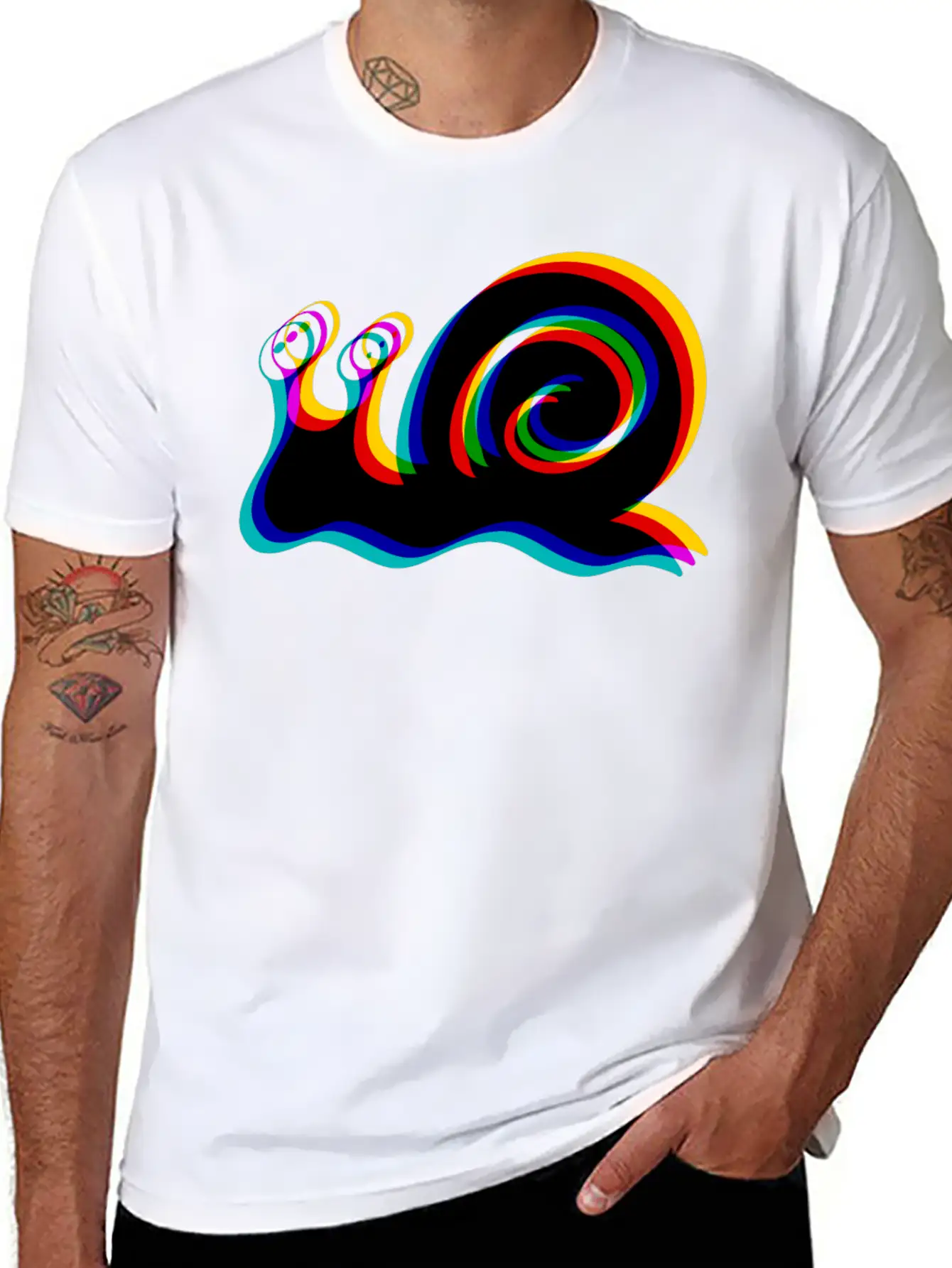 Glitched Snail Unisex Casual T-Shirt – Clean Design For Daily Comfort